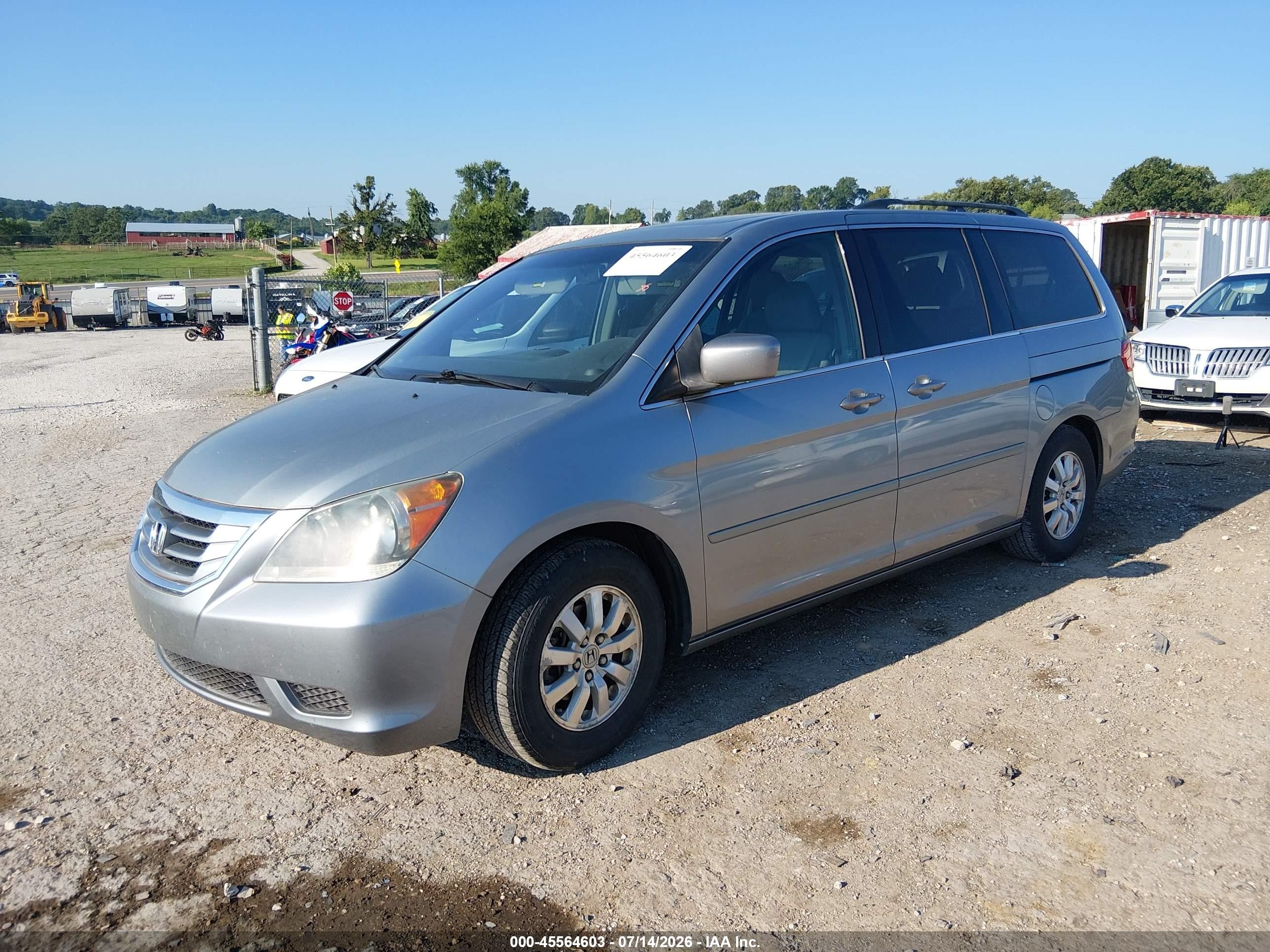 2008 Honda Odyssey Ex-l Silver vin: 5FNRL38608B060480