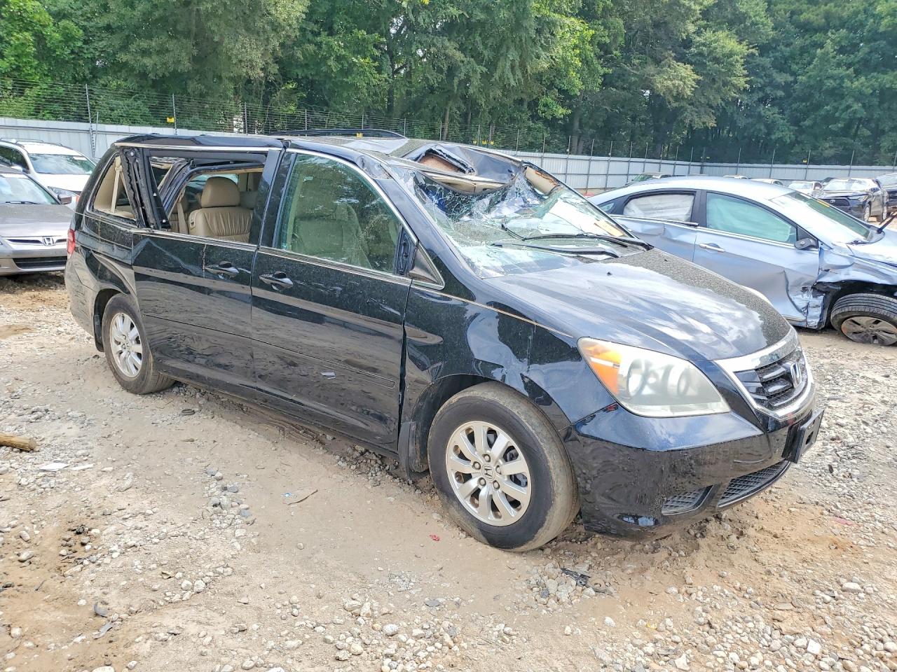 2008 Honda Odyssey Exl Black vin: 5FNRL38608B100797