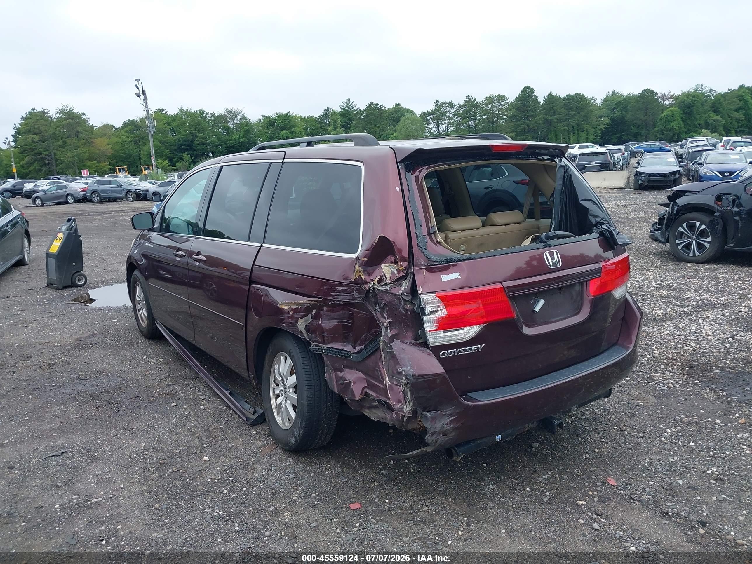 2008 Honda Odyssey Ex-l Темно-бордовый vin: 5FNRL38608B403921