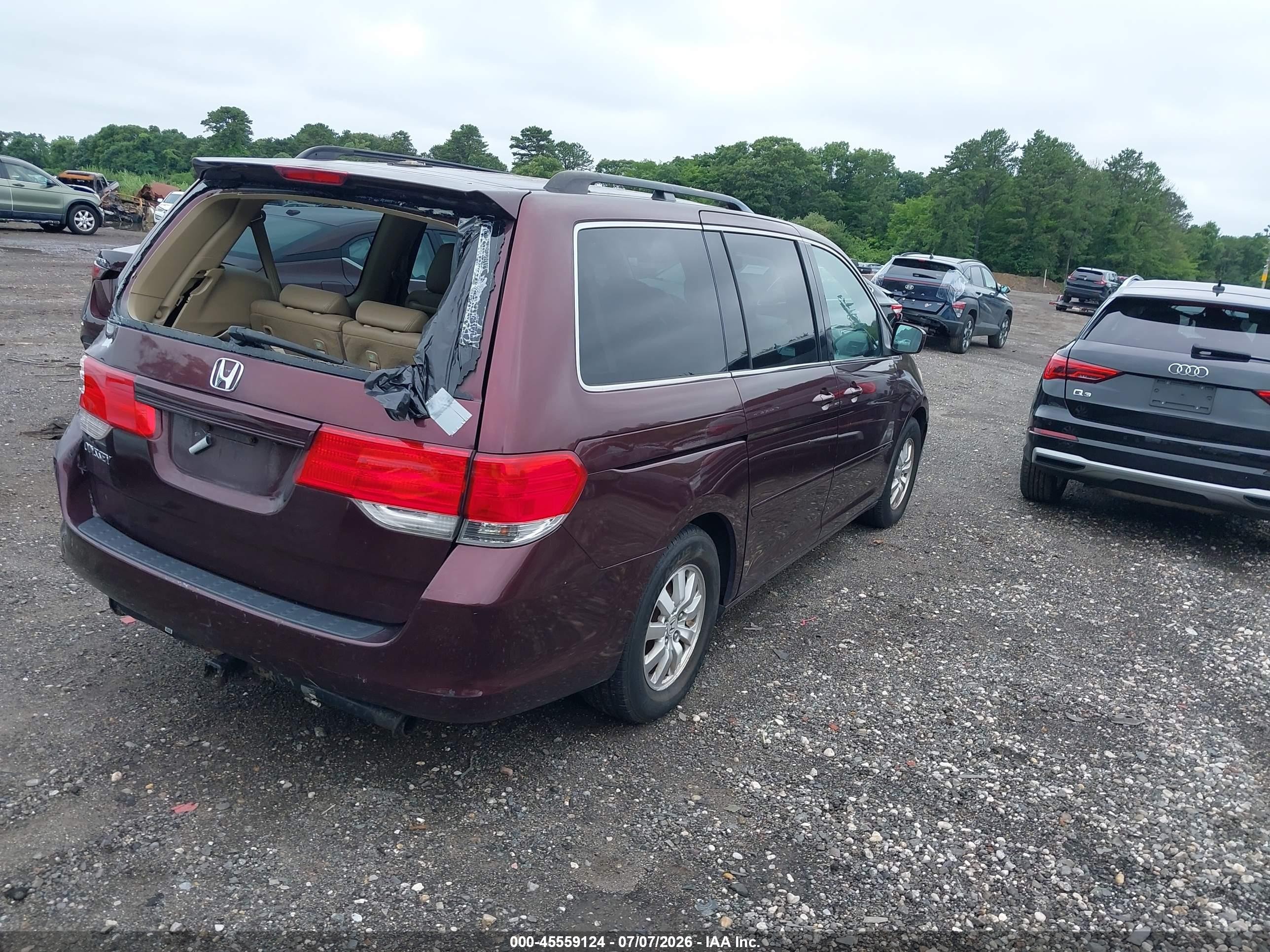 2008 Honda Odyssey Ex-l Темно-бордовый vin: 5FNRL38608B403921