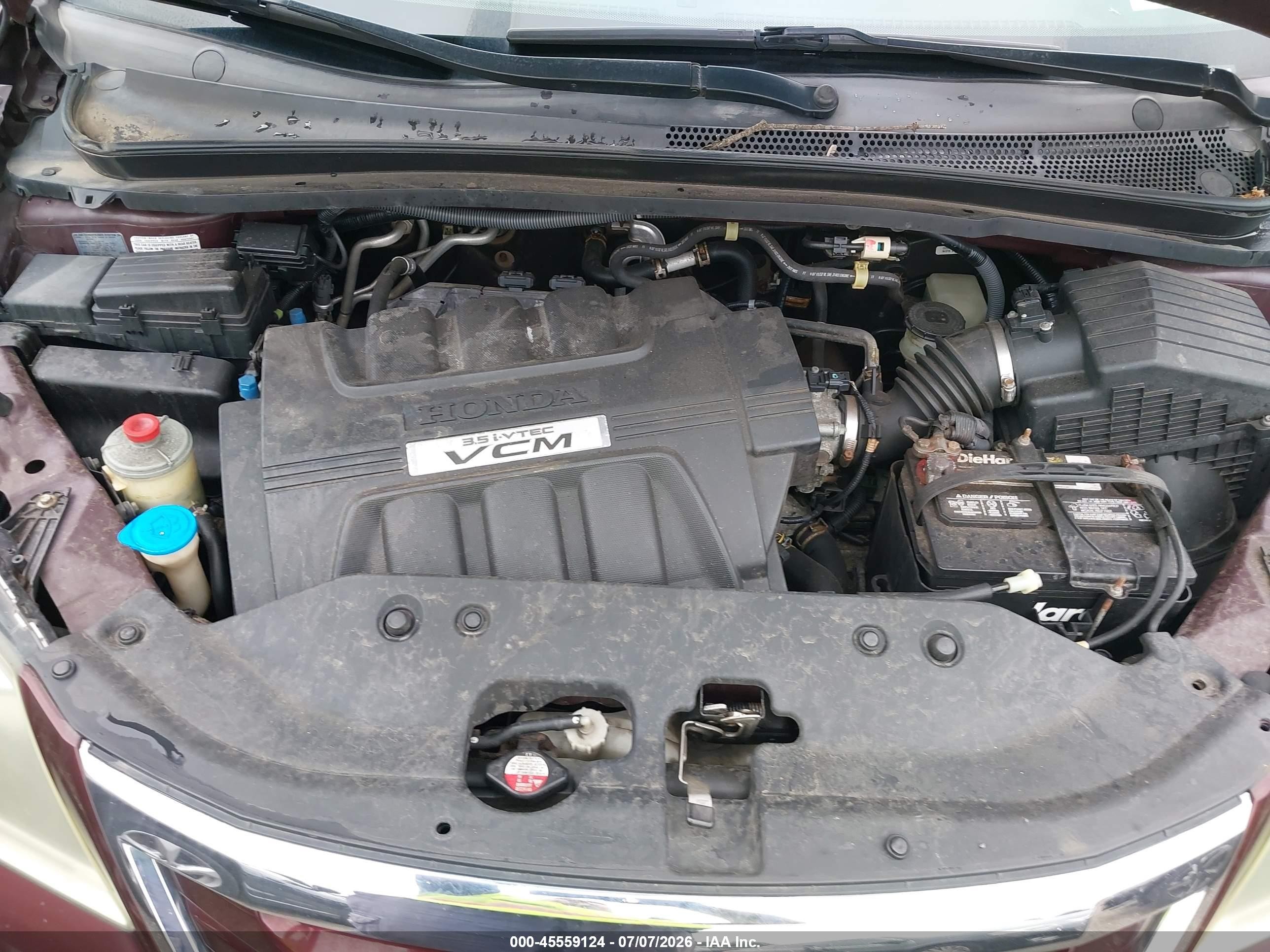 2008 Honda Odyssey Ex-l Темно-бордовый vin: 5FNRL38608B403921