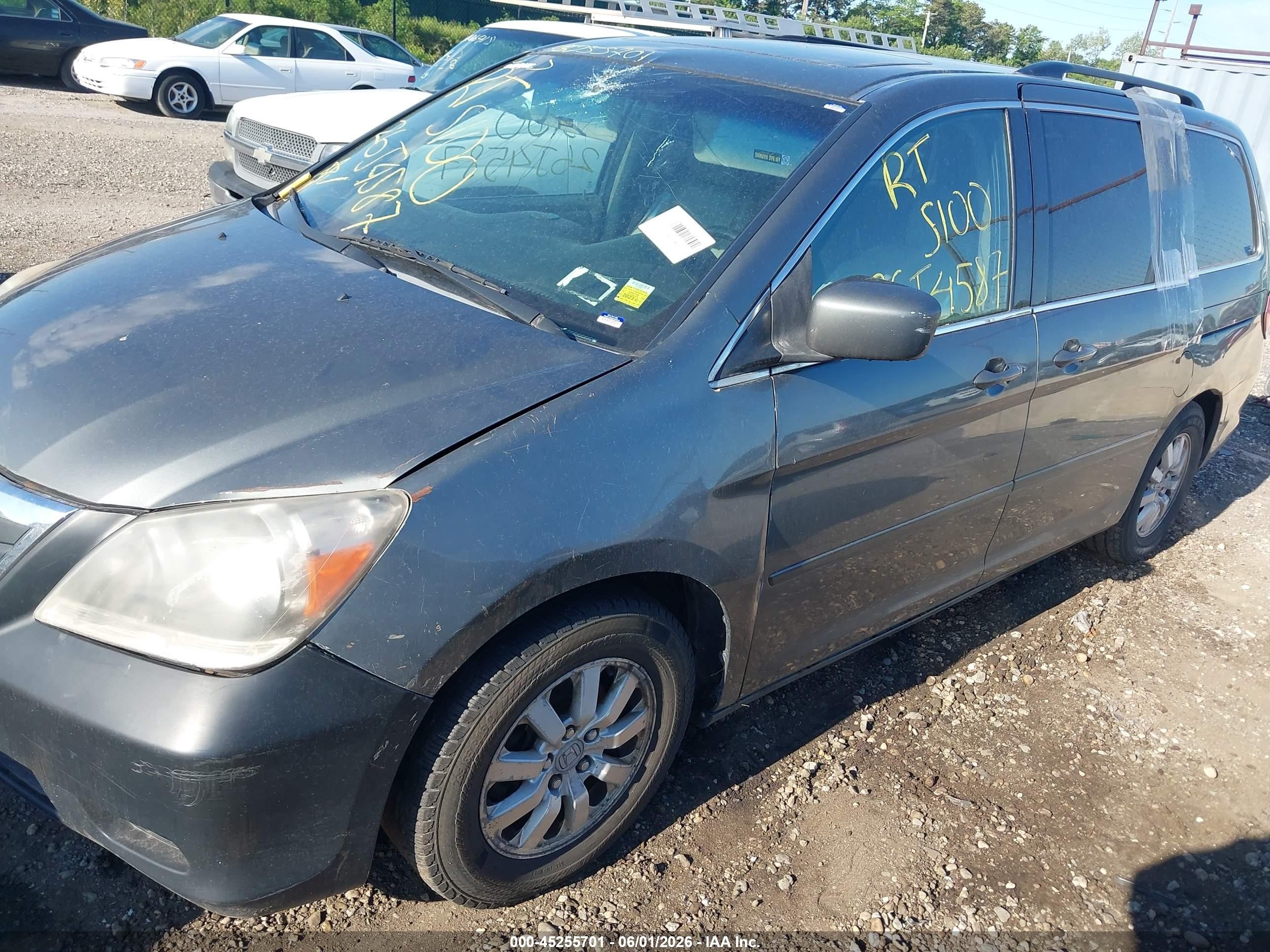 2008 Honda Odyssey Ex-l Серый vin: 5FNRL38608B405801