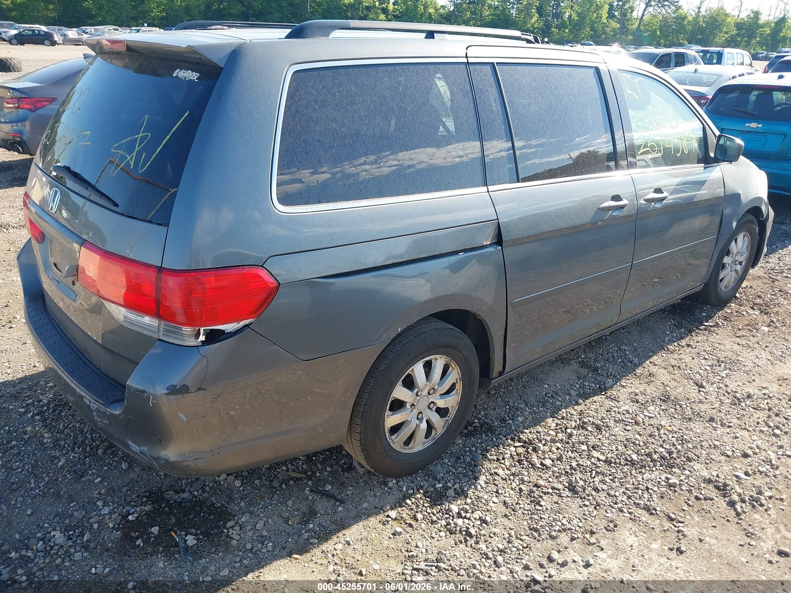 2008 Honda Odyssey Ex-l Серый vin: 5FNRL38608B405801