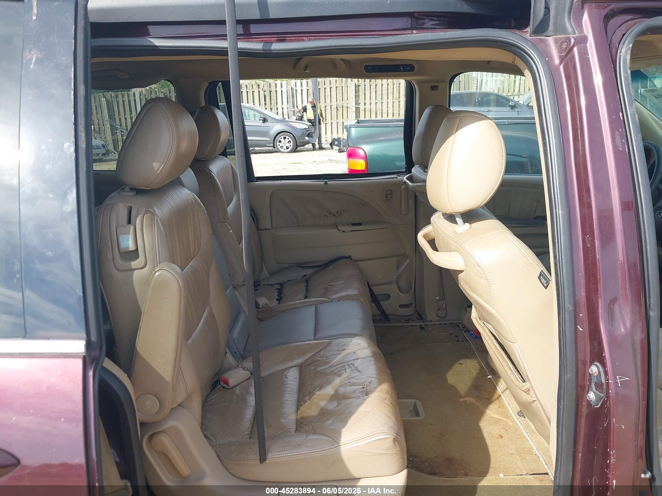 2009 Honda Odyssey Ex-l Burgundy vin: 5FNRL38609B009787