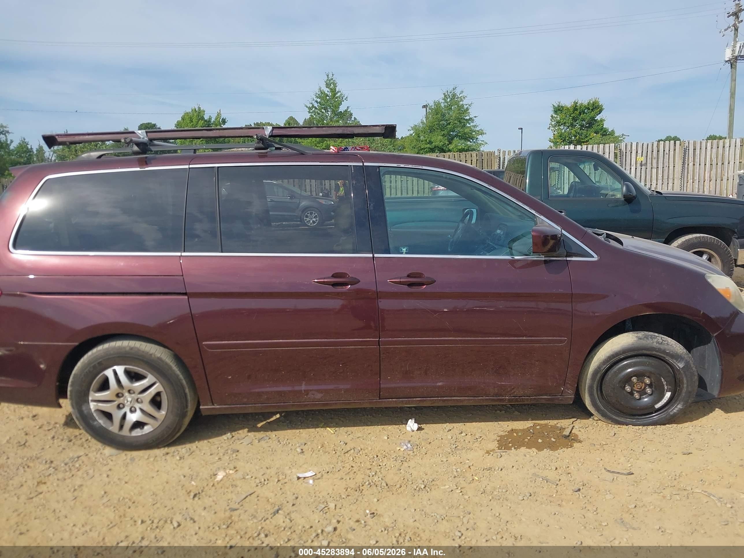 2009 Honda Odyssey Ex-l Burgundy vin: 5FNRL38609B009787