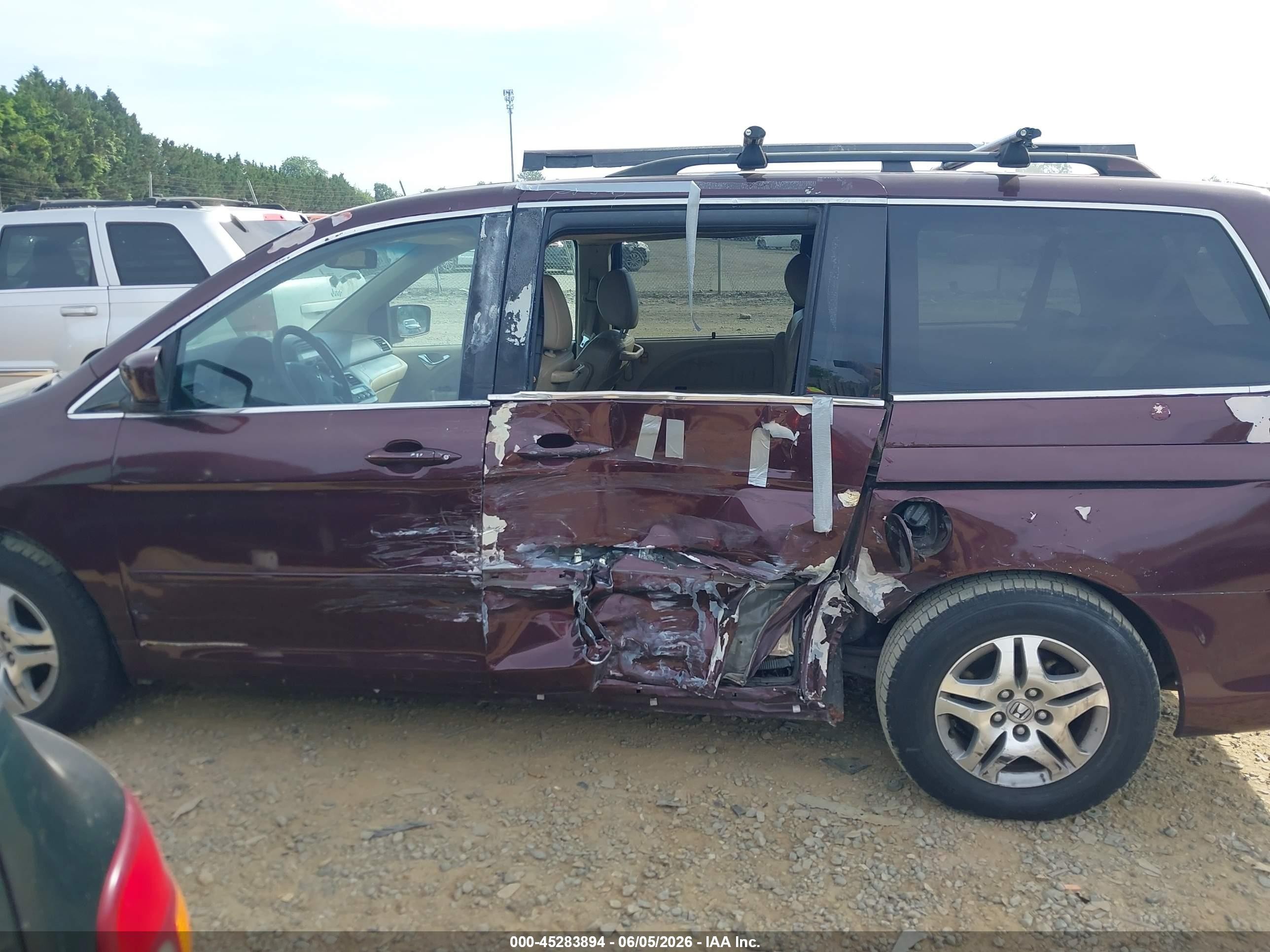 2009 Honda Odyssey Ex-l Burgundy vin: 5FNRL38609B009787