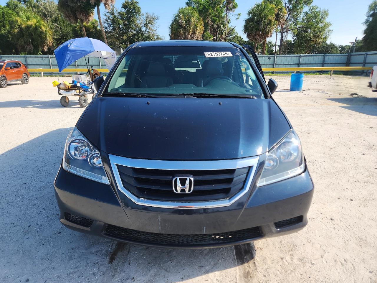 2009 Honda Odyssey Exl Blue vin: 5FNRL38609B410899