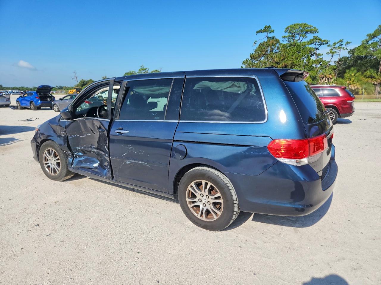 2009 Honda Odyssey Exl Blue vin: 5FNRL38609B410899