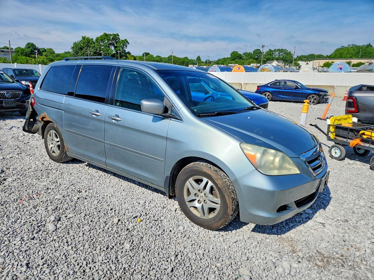 2005 Honda Odyssey Exl Blue vin: 5FNRL38615B103445