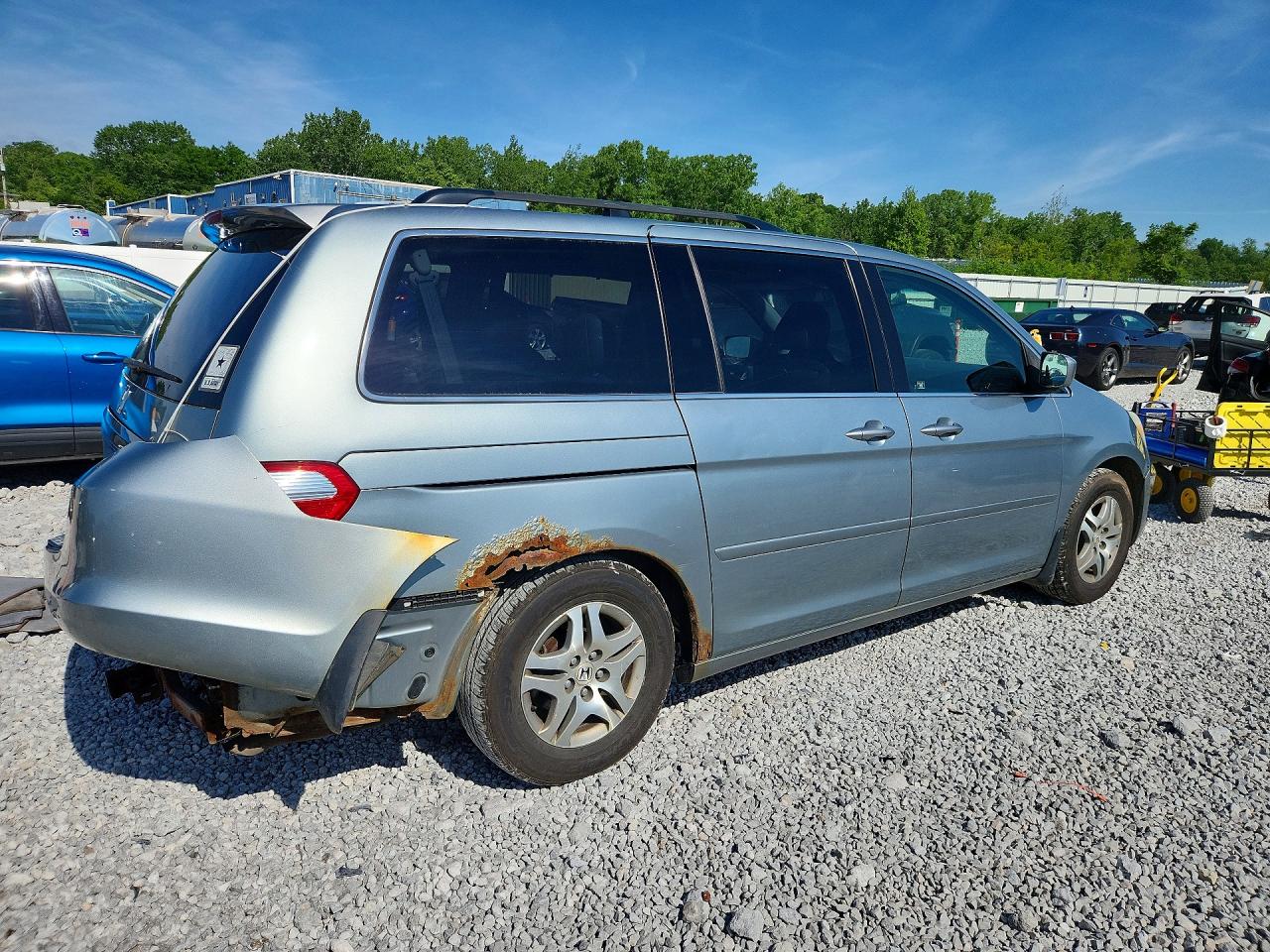 2005 Honda Odyssey Exl Blue vin: 5FNRL38615B103445