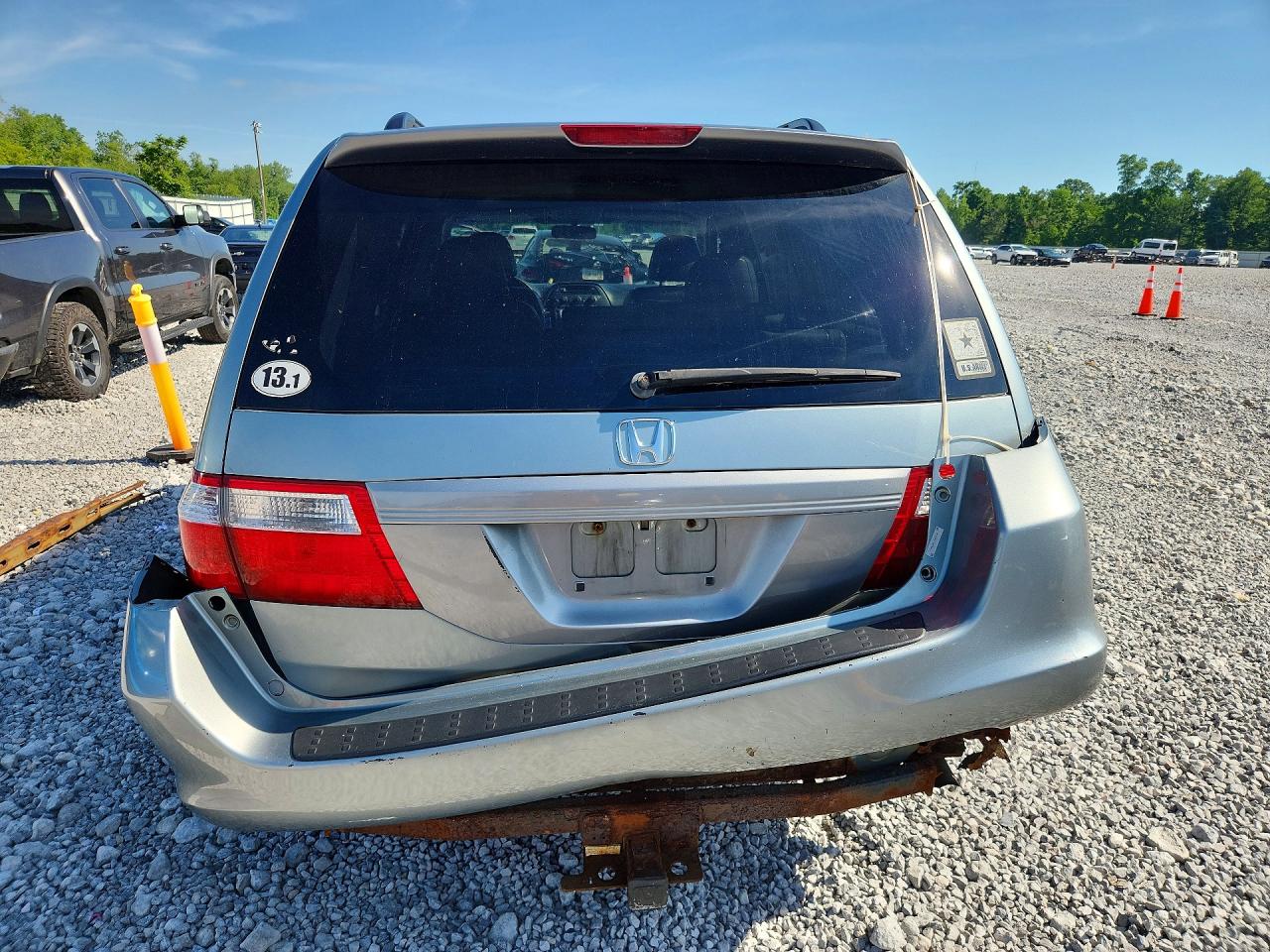2005 Honda Odyssey Exl Blue vin: 5FNRL38615B103445