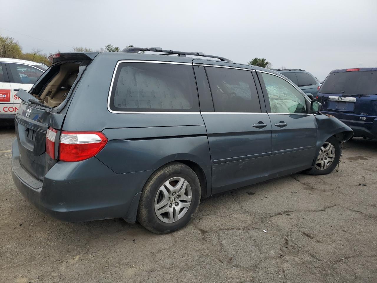 2005 Honda Odyssey Exl Gray vin: 5FNRL38615B408430