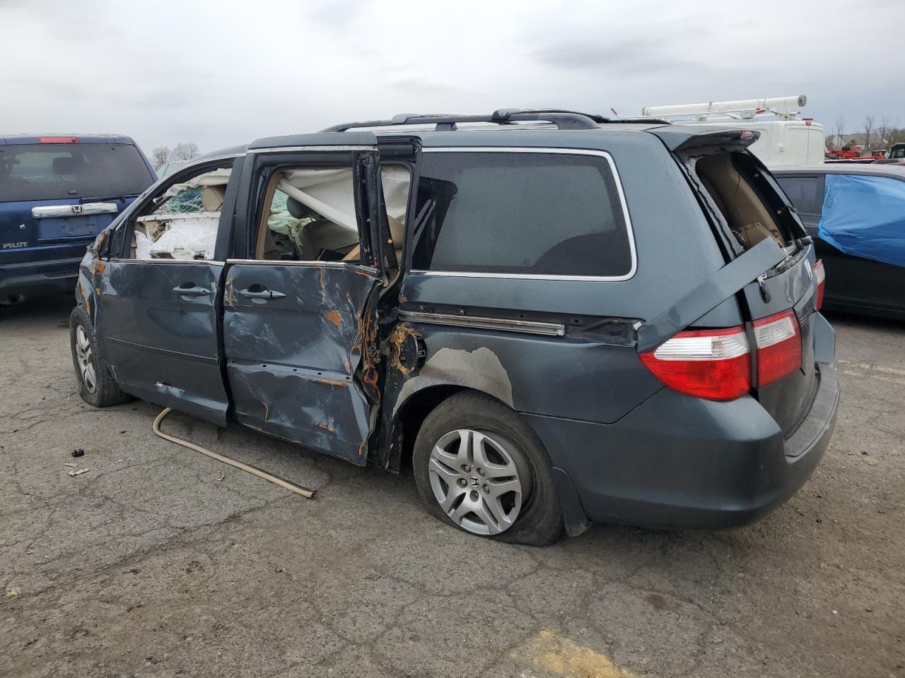 2005 Honda Odyssey Exl Gray vin: 5FNRL38615B408430