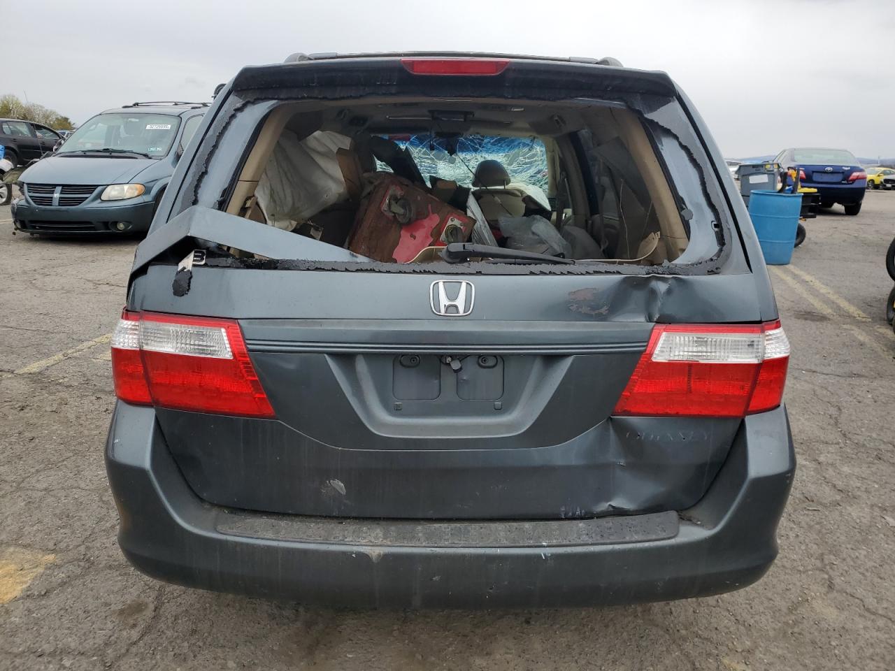 2005 Honda Odyssey Exl Gray vin: 5FNRL38615B408430