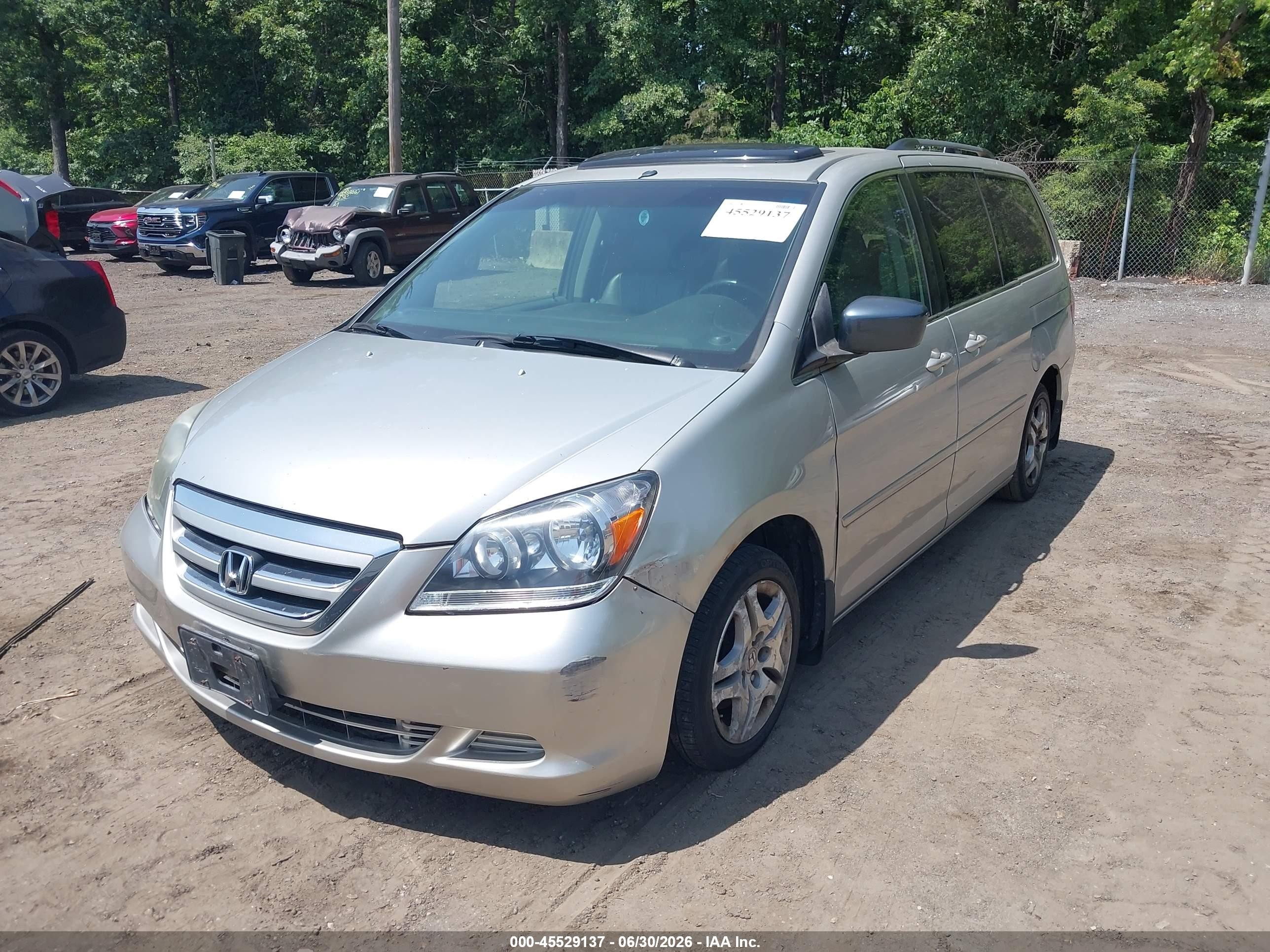 2006 Honda Odyssey Ex-l Silver vin: 5FNRL38616B428596
