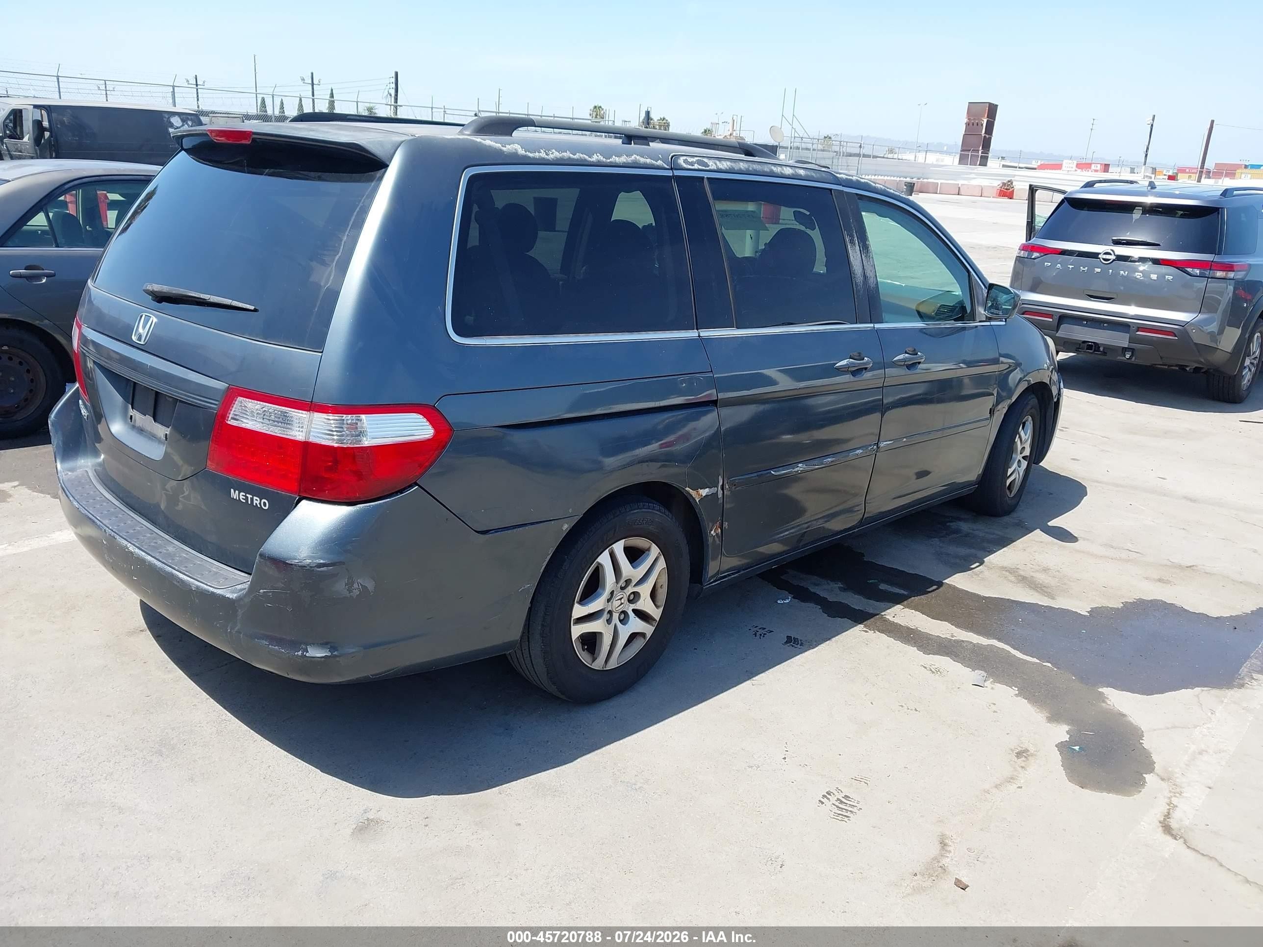 2006 Honda Odyssey Ex-l Blue vin: 5FNRL38616B436262