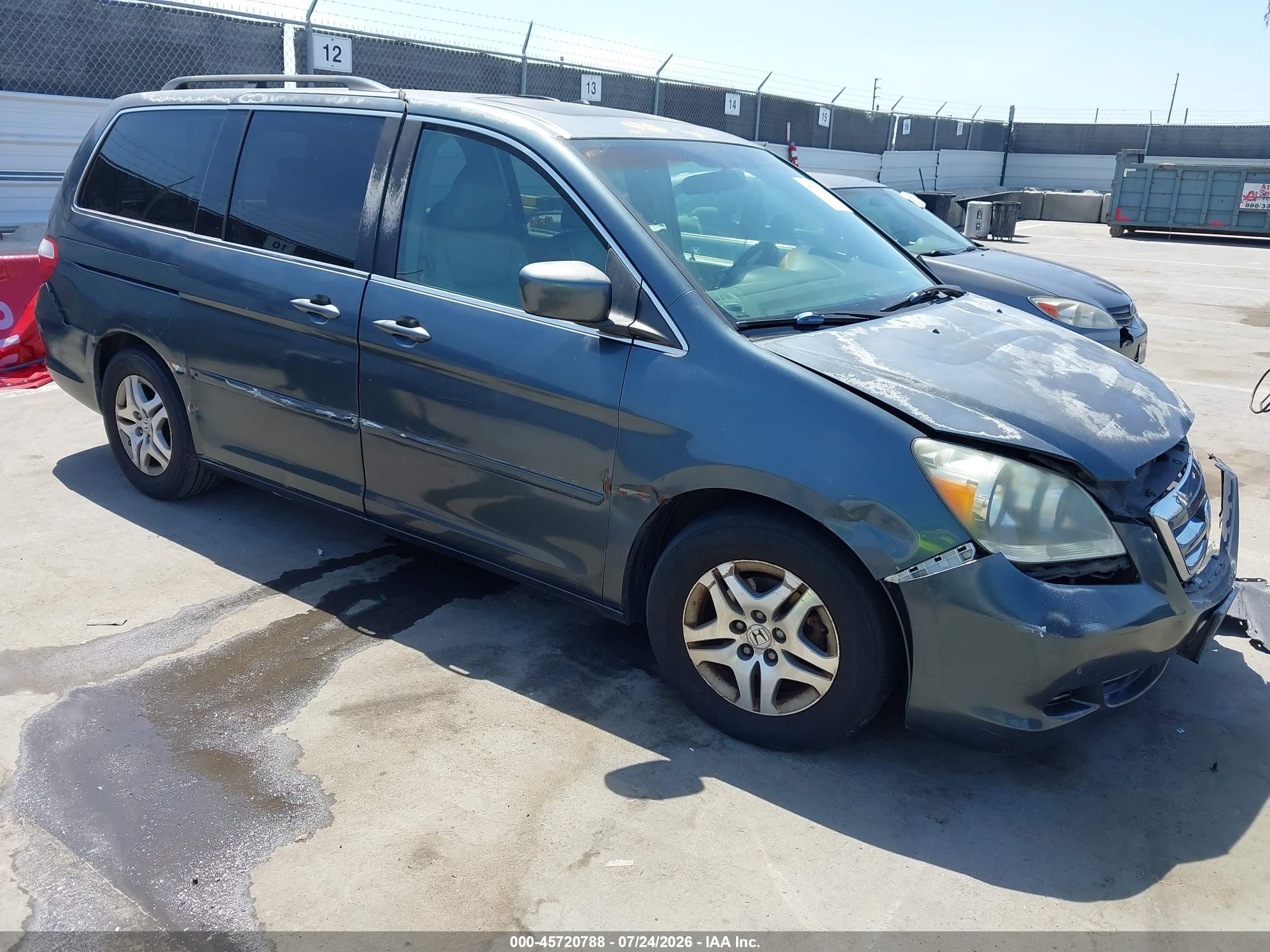 2006 Honda Odyssey Ex-l Blue vin: 5FNRL38616B436262
