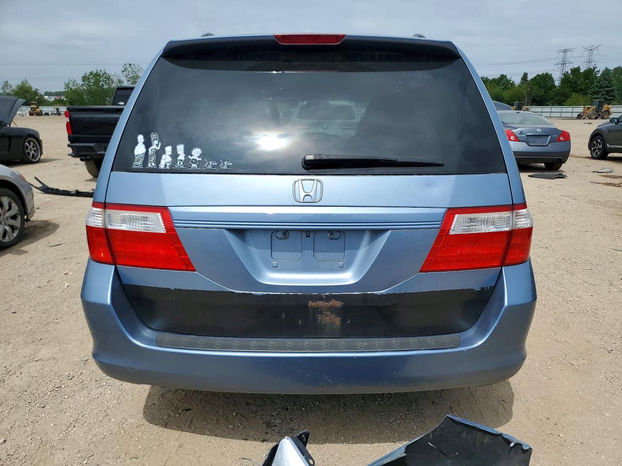 2007 Honda Odyssey Exl Blue vin: 5FNRL38617B101195