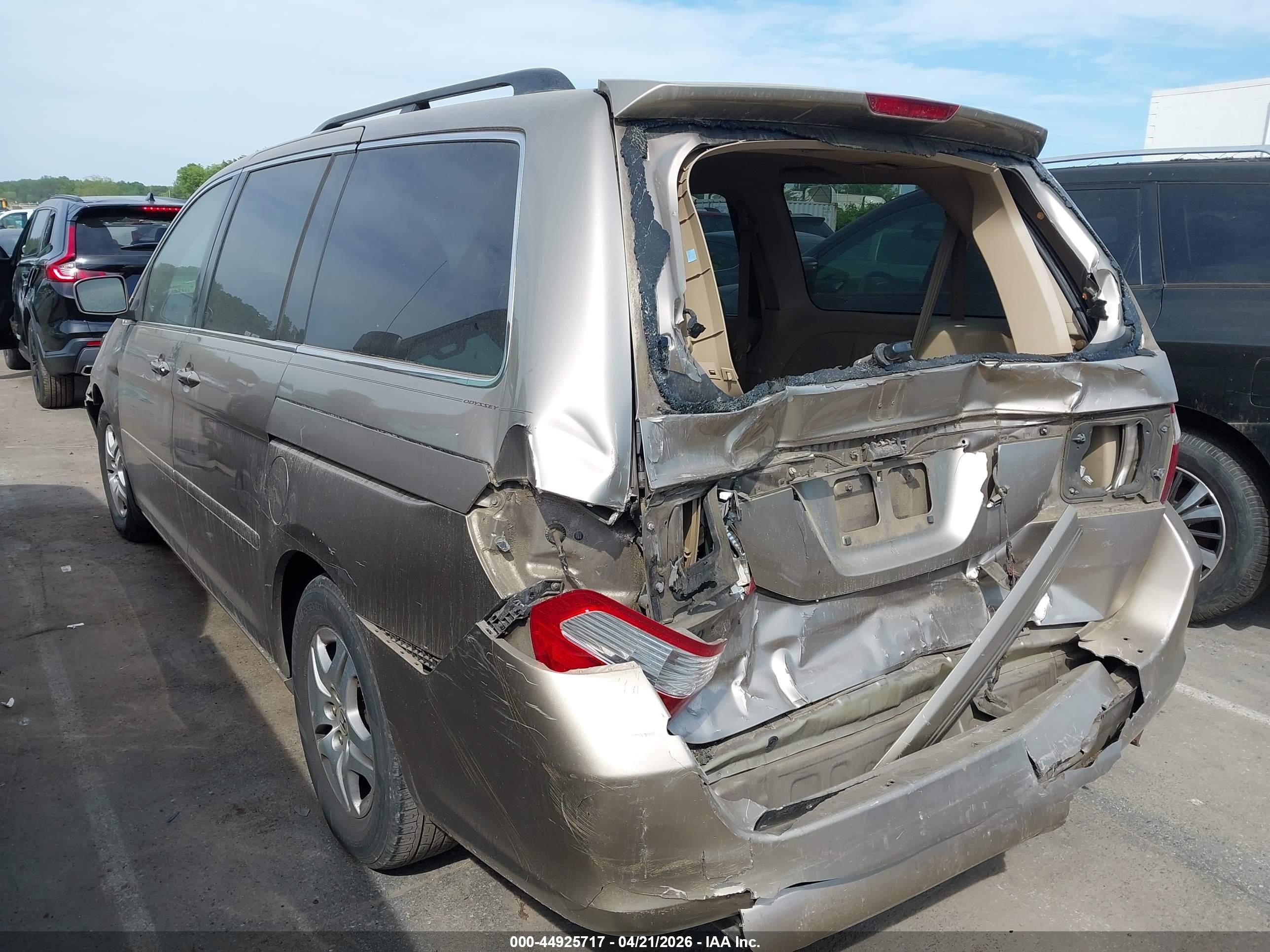 2007 Honda Odyssey Ex-l Gold vin: 5FNRL38617B104291