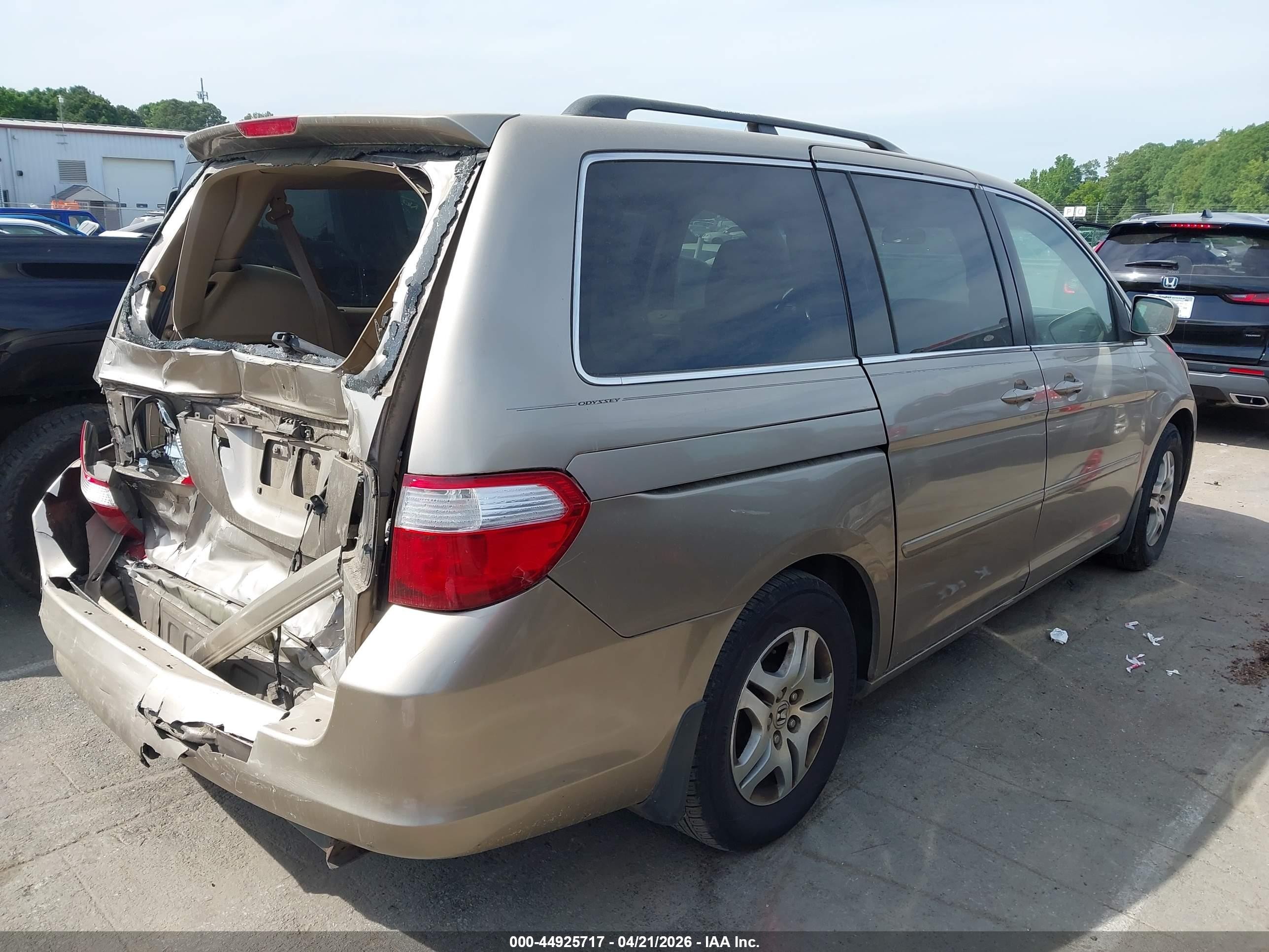 2007 Honda Odyssey Ex-l Gold vin: 5FNRL38617B104291