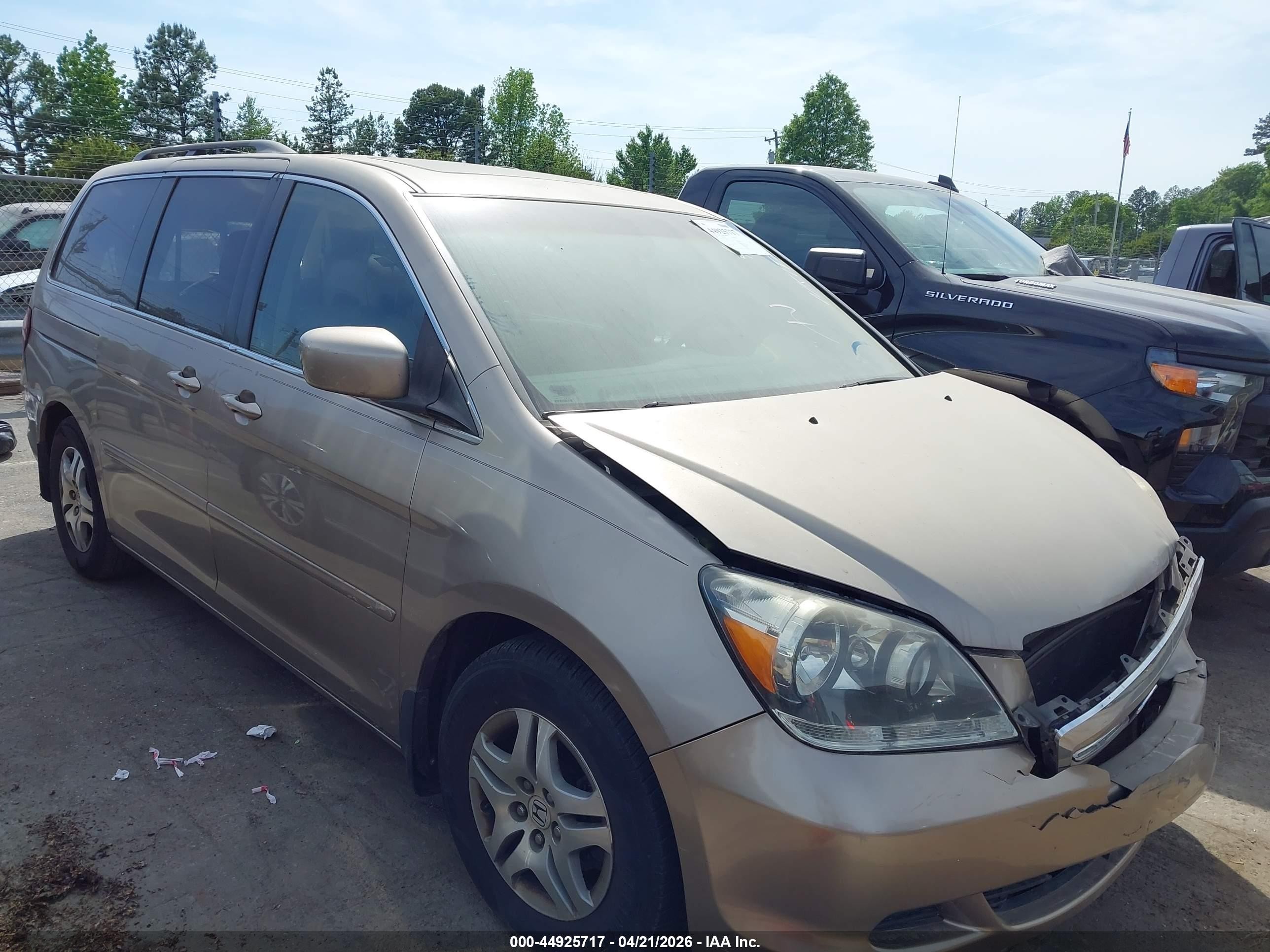 2007 Honda Odyssey Ex-l Gold vin: 5FNRL38617B104291
