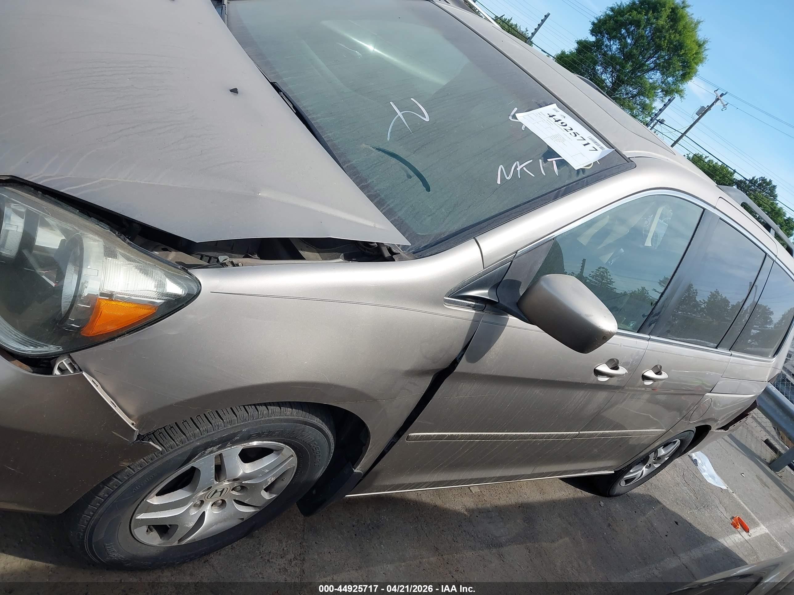 2007 Honda Odyssey Ex-l Gold vin: 5FNRL38617B104291