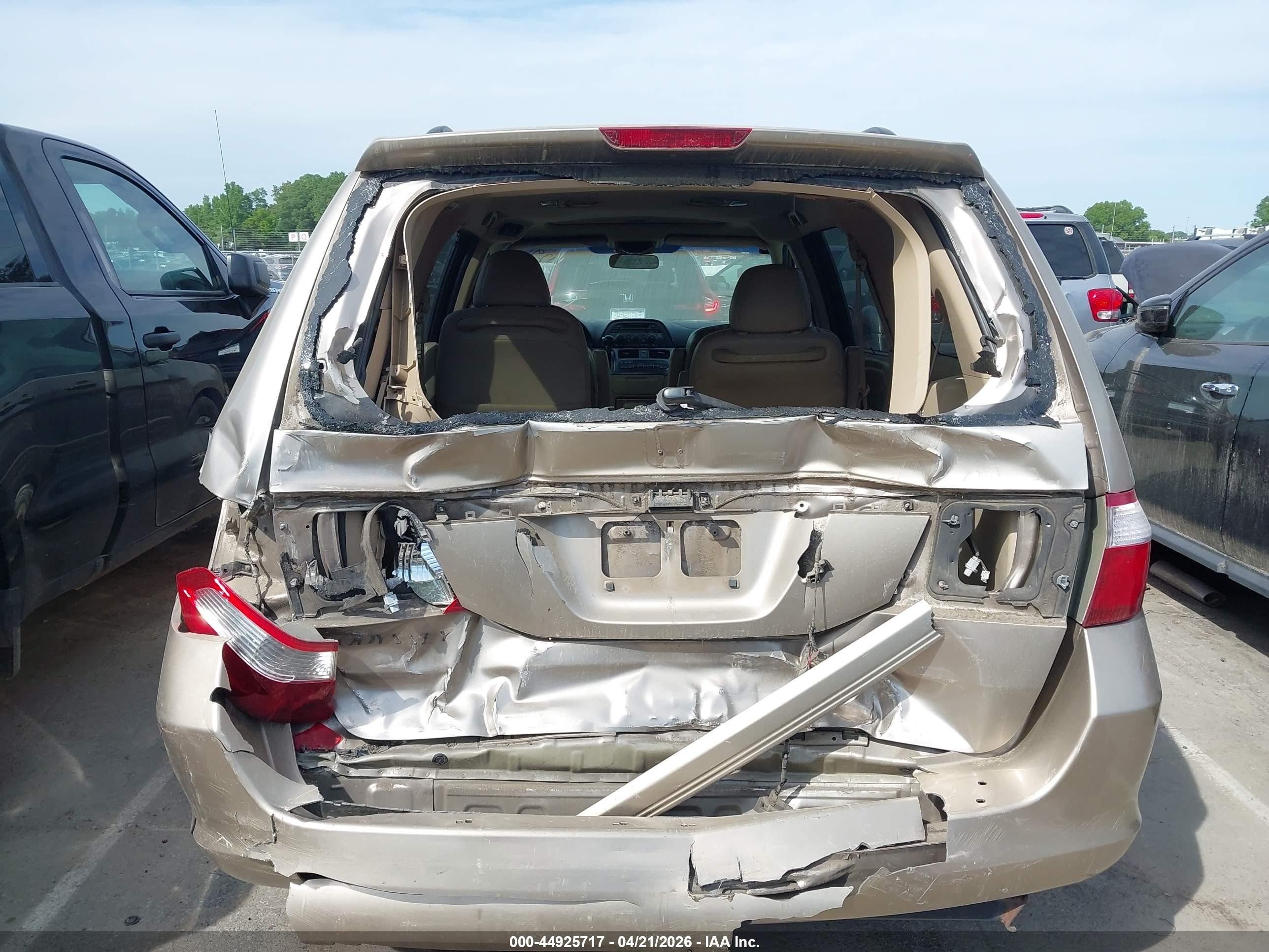 2007 Honda Odyssey Ex-l Gold vin: 5FNRL38617B104291