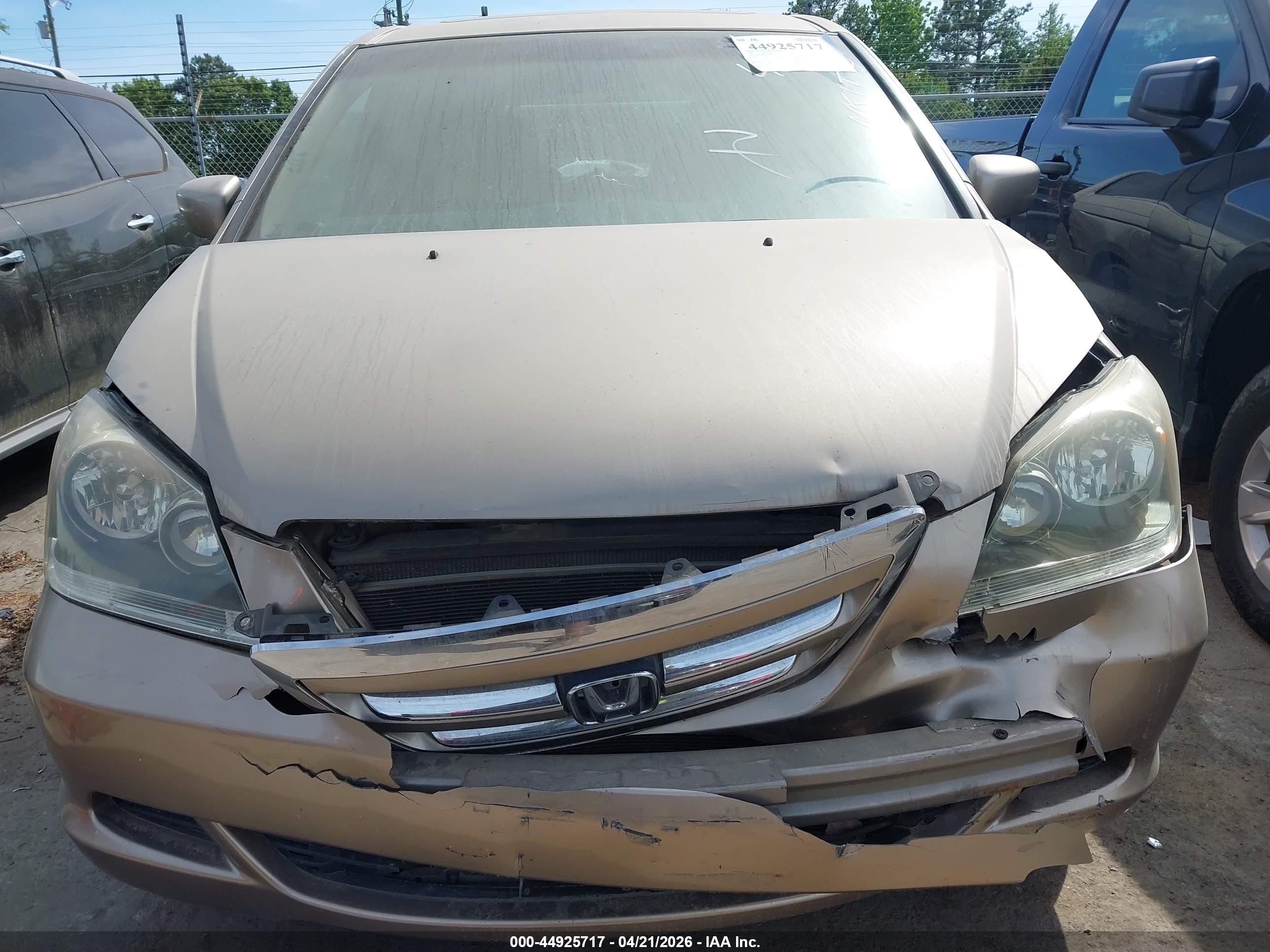 2007 Honda Odyssey Ex-l Gold vin: 5FNRL38617B104291
