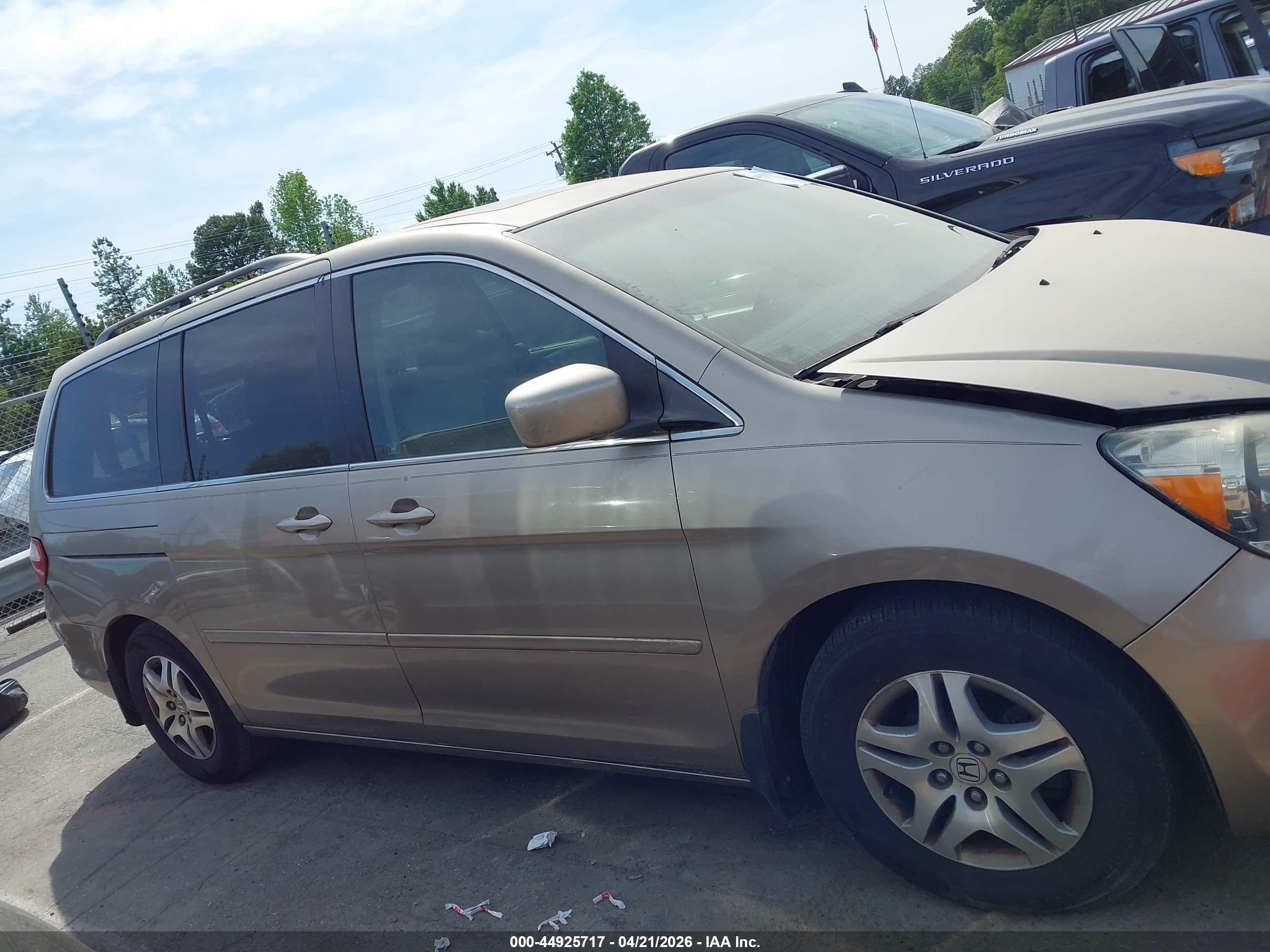 2007 Honda Odyssey Ex-l Gold vin: 5FNRL38617B104291