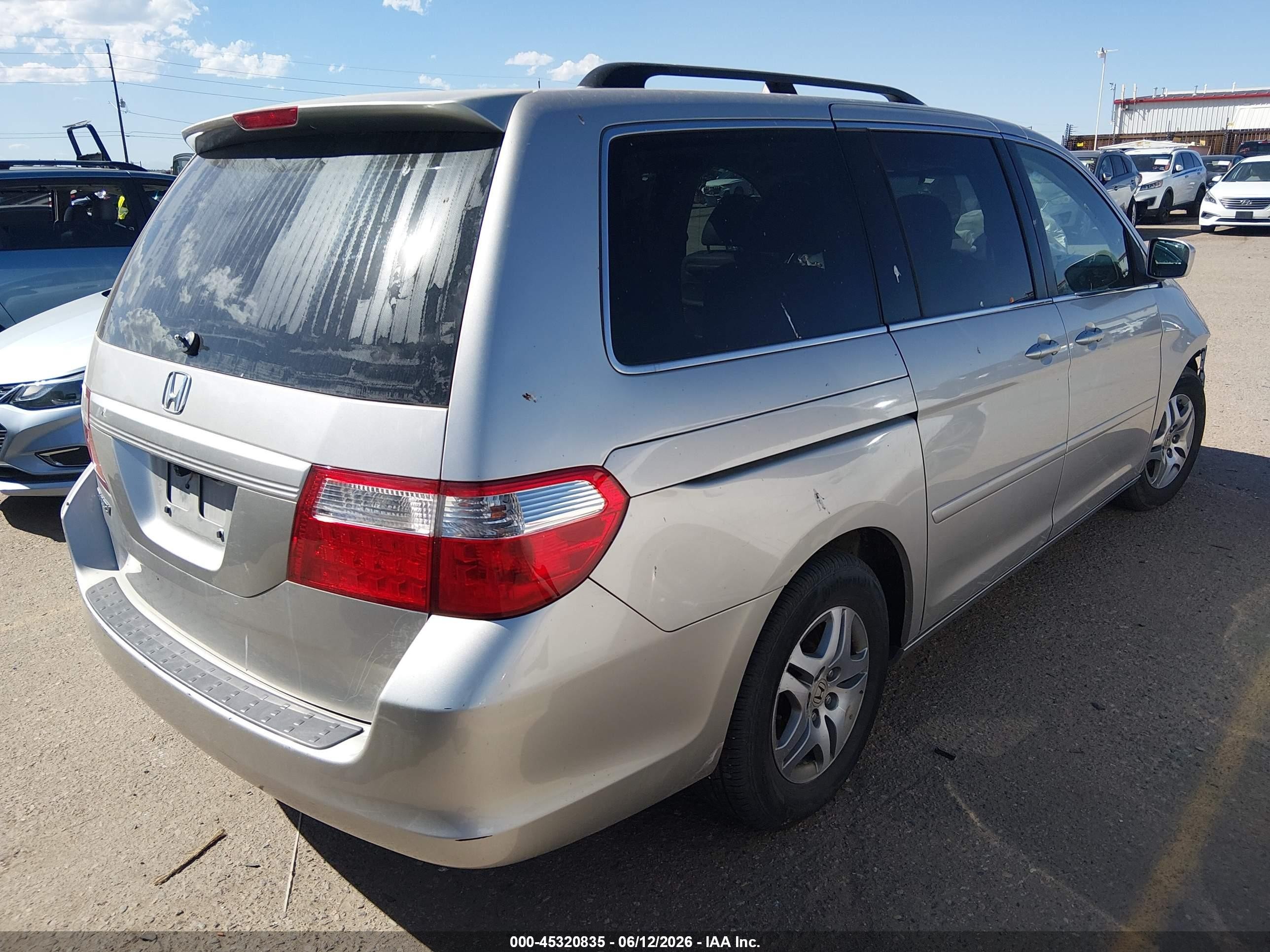 2007 Honda Odyssey Ex-l Tan vin: 5FNRL38617B400847