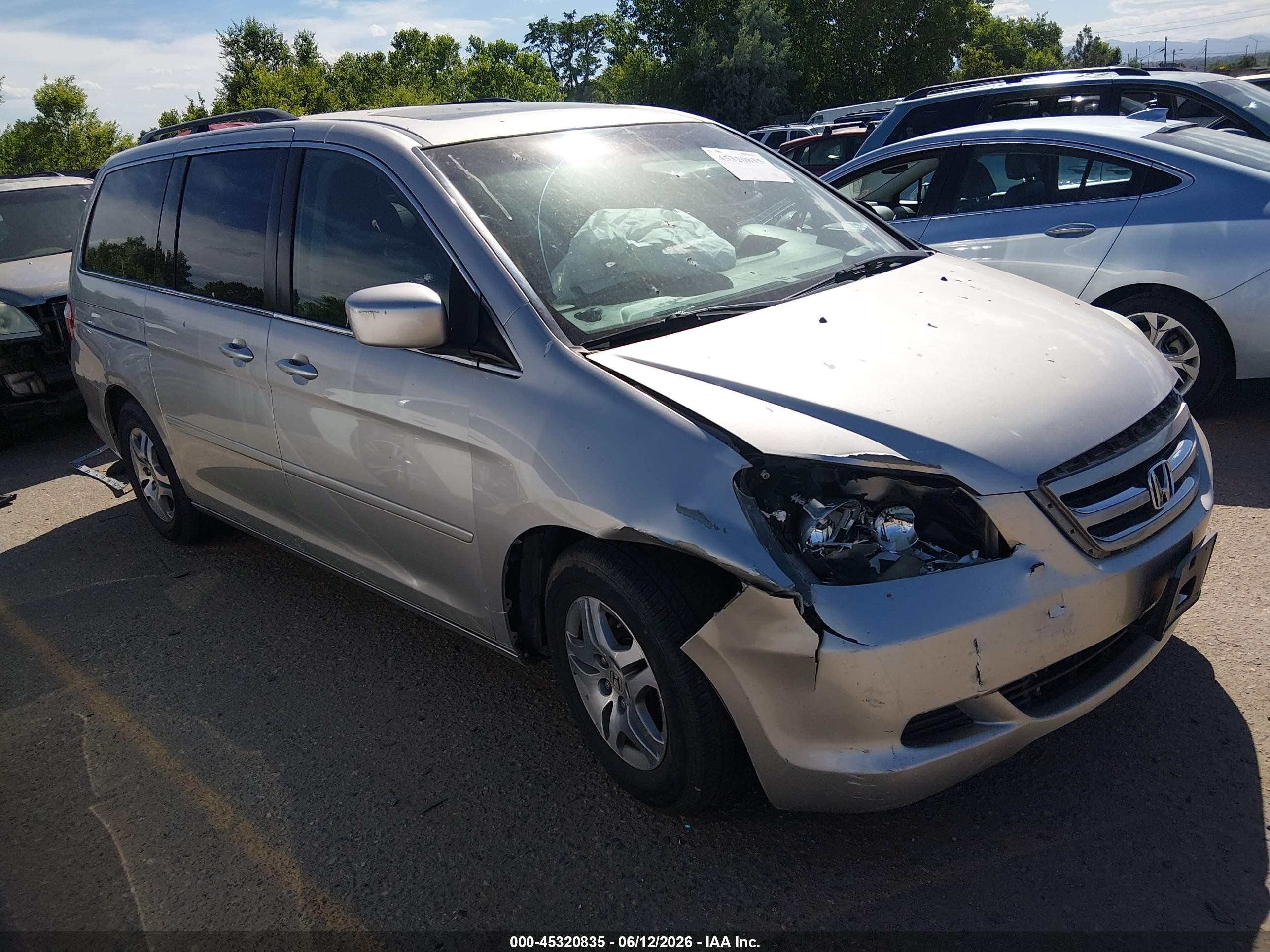 2007 Honda Odyssey Ex-l Tan vin: 5FNRL38617B400847