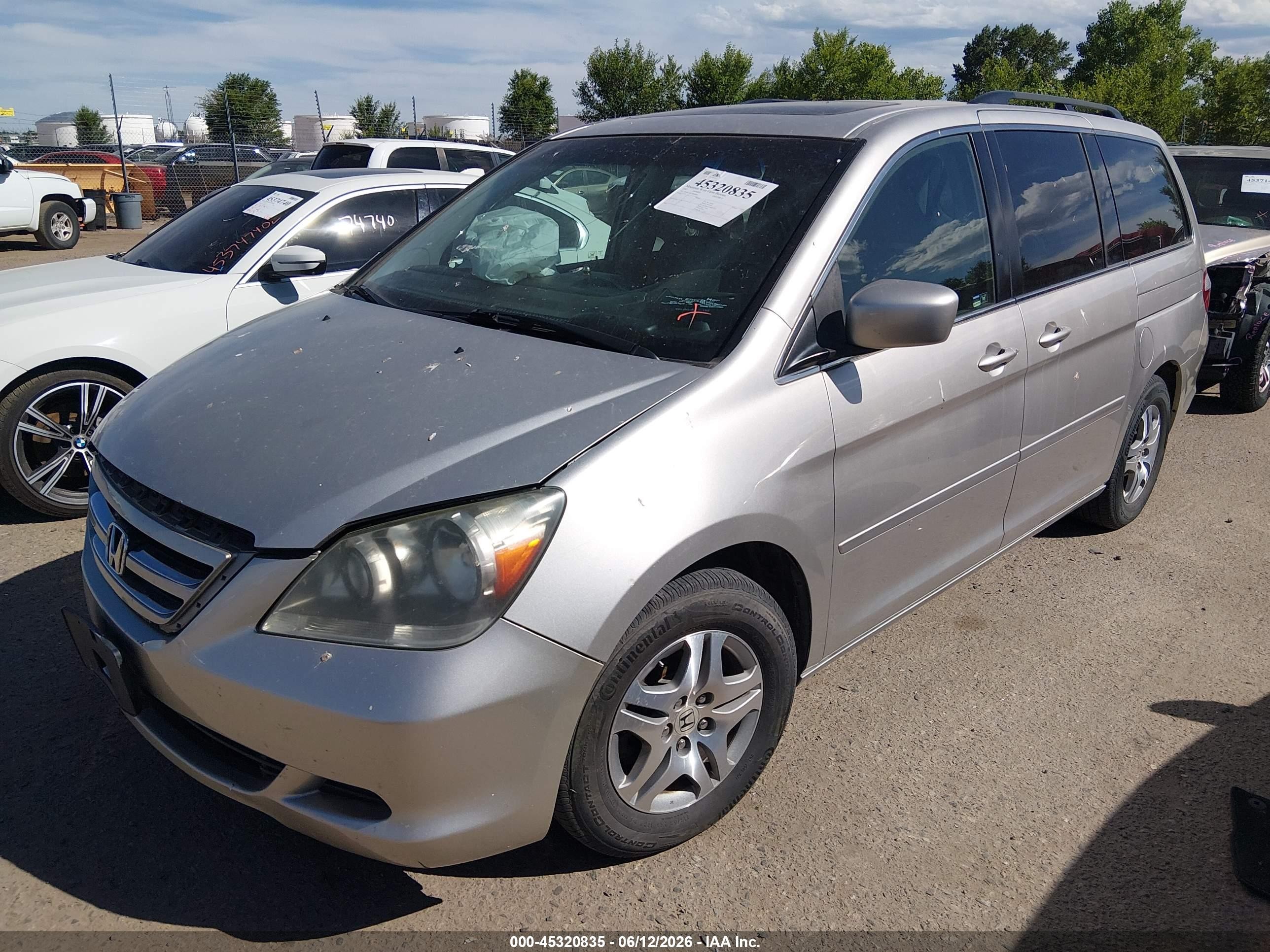 2007 Honda Odyssey Ex-l Tan vin: 5FNRL38617B400847