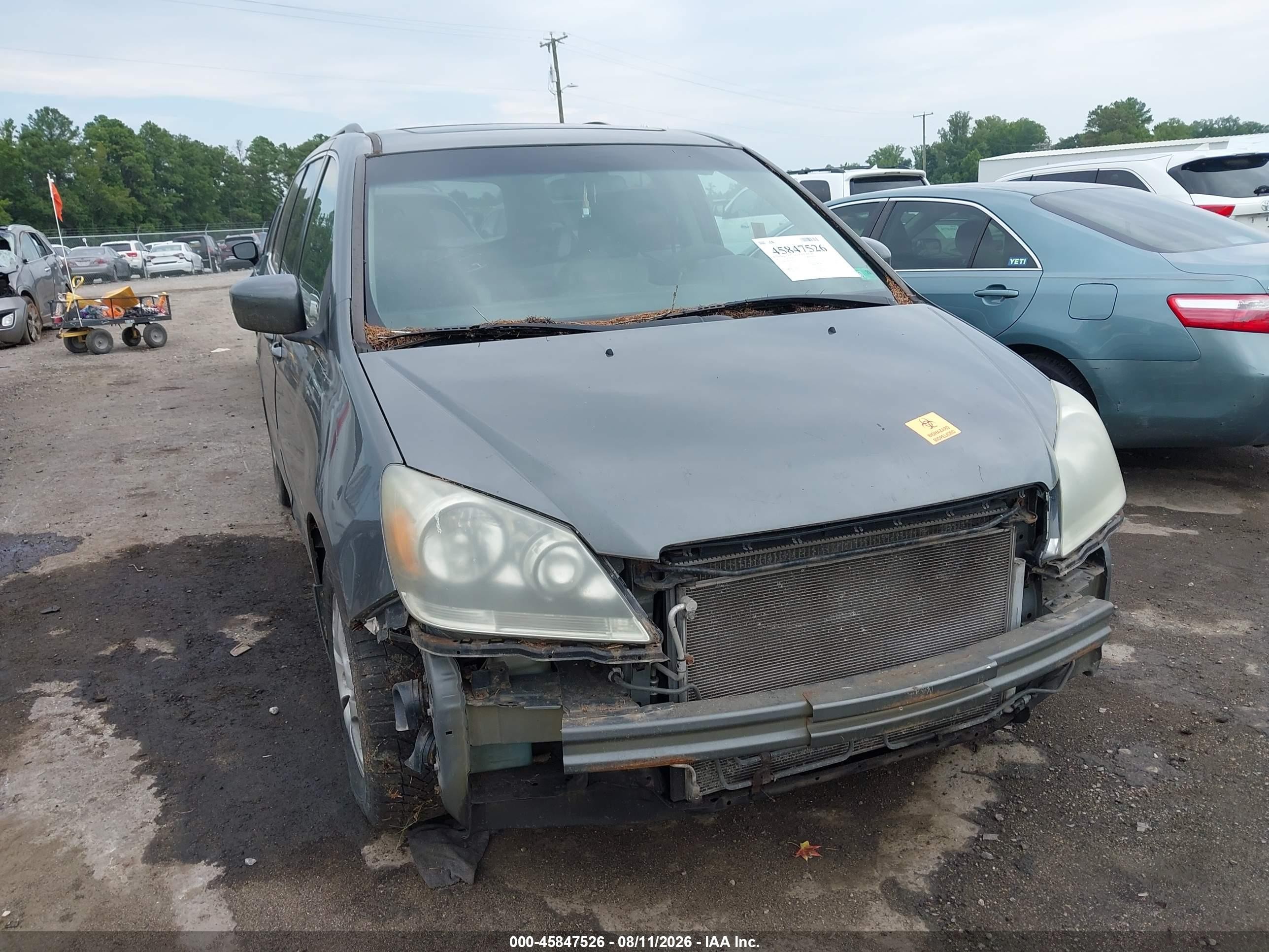 2007 Honda Odyssey Ex-l Gray vin: 5FNRL38617B453354