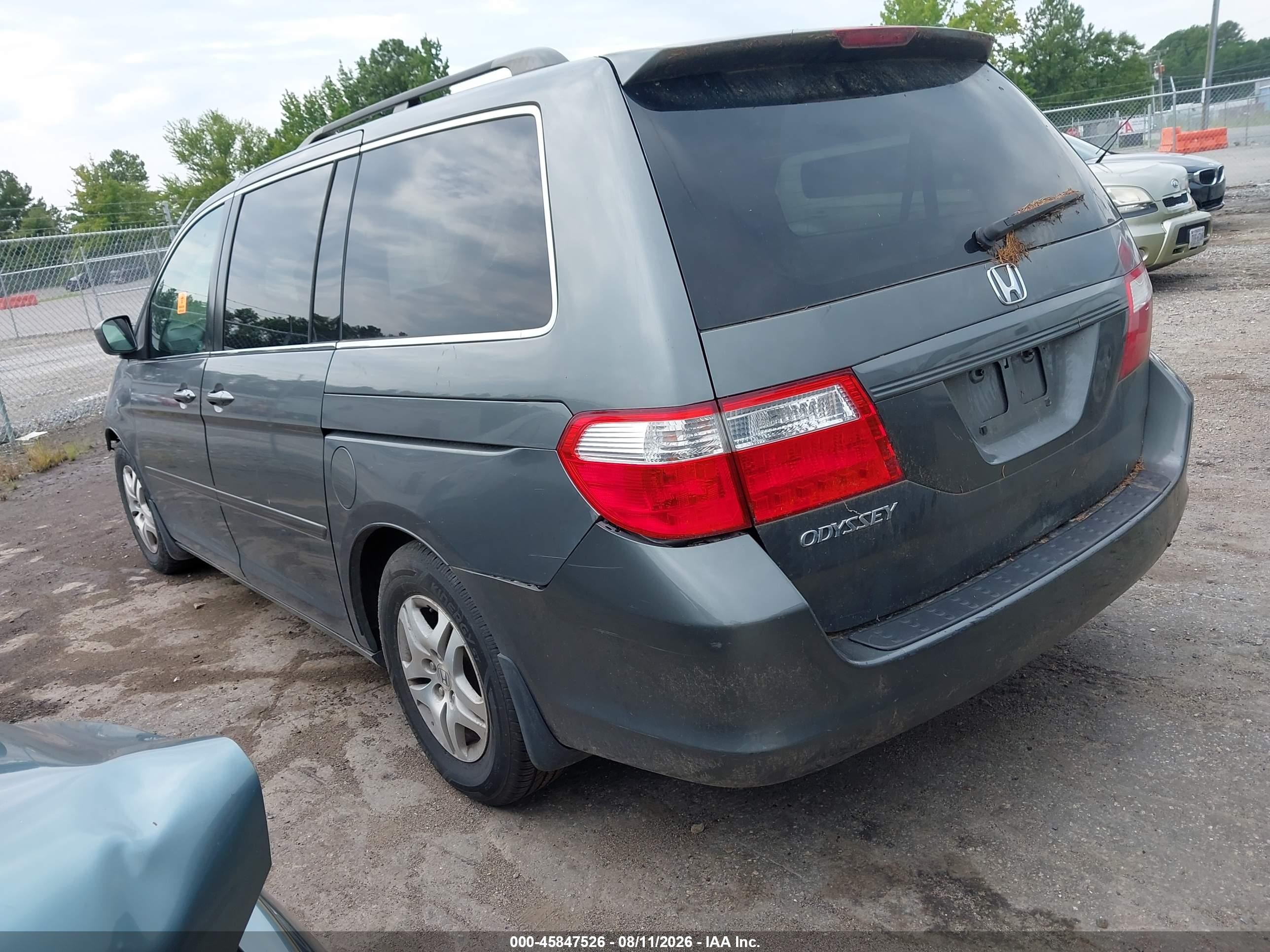 2007 Honda Odyssey Ex-l Gray vin: 5FNRL38617B453354