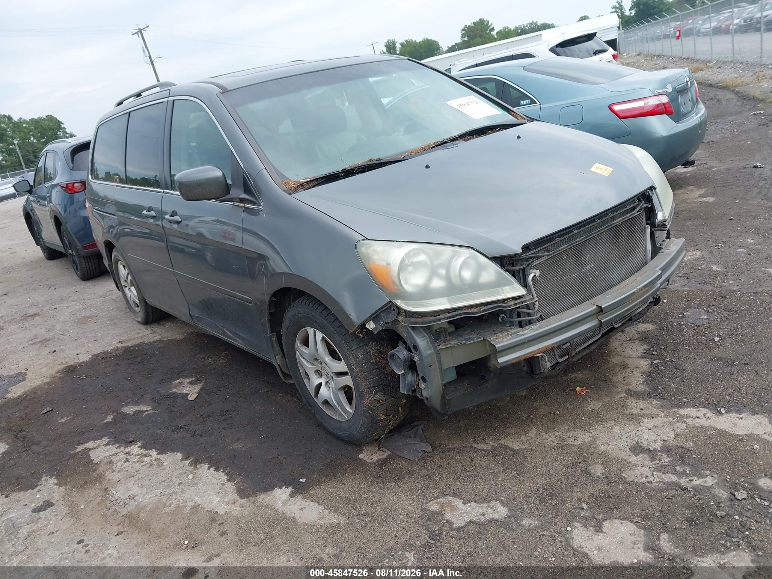 2007 Honda Odyssey Ex-l Gray vin: 5FNRL38617B453354