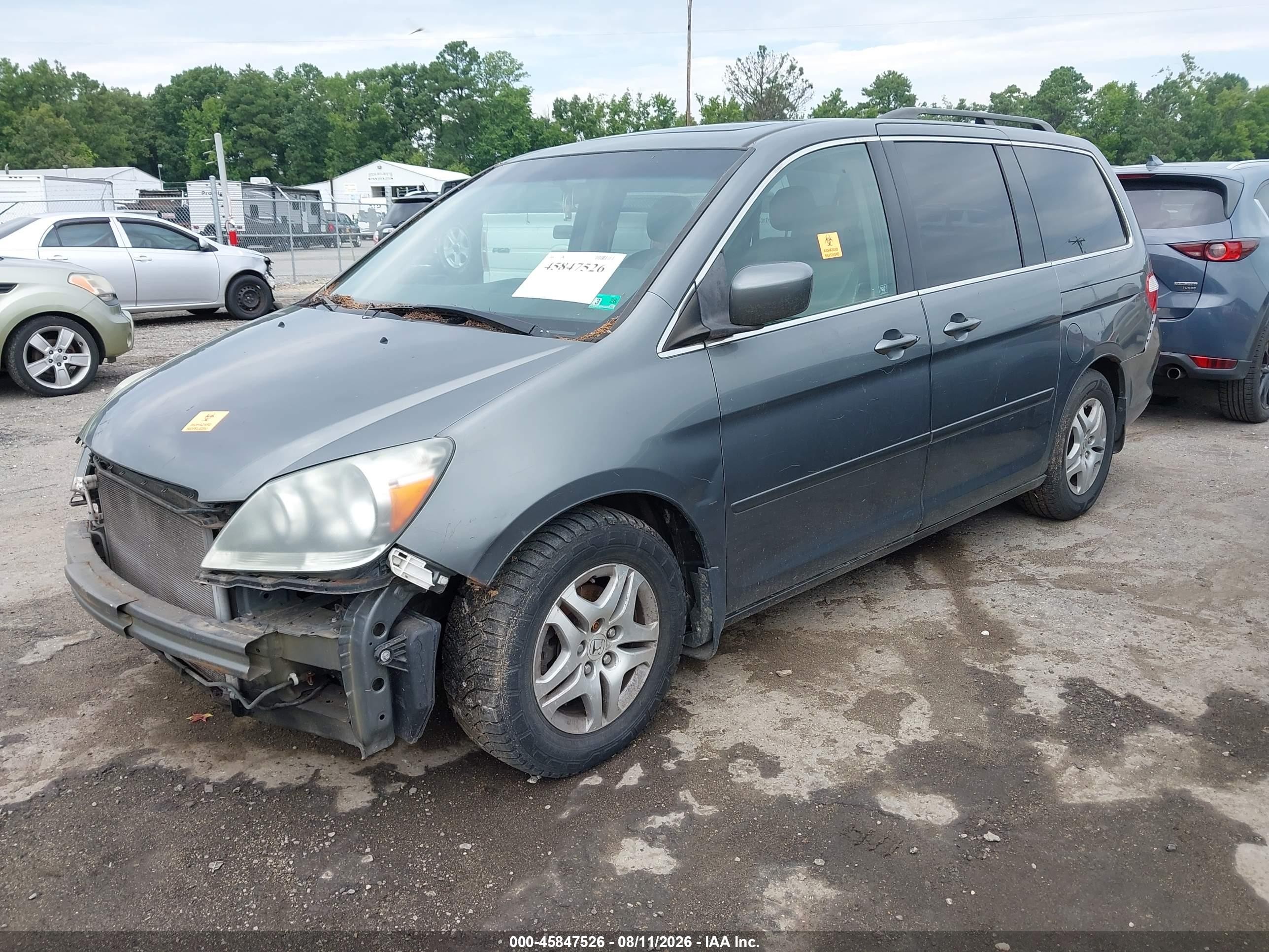 2007 Honda Odyssey Ex-l Gray vin: 5FNRL38617B453354