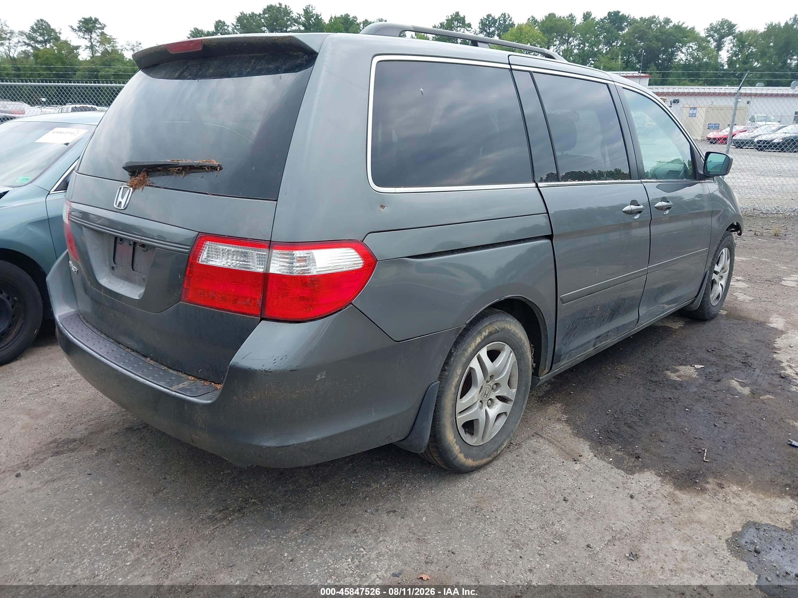 2007 Honda Odyssey Ex-l Gray vin: 5FNRL38617B453354
