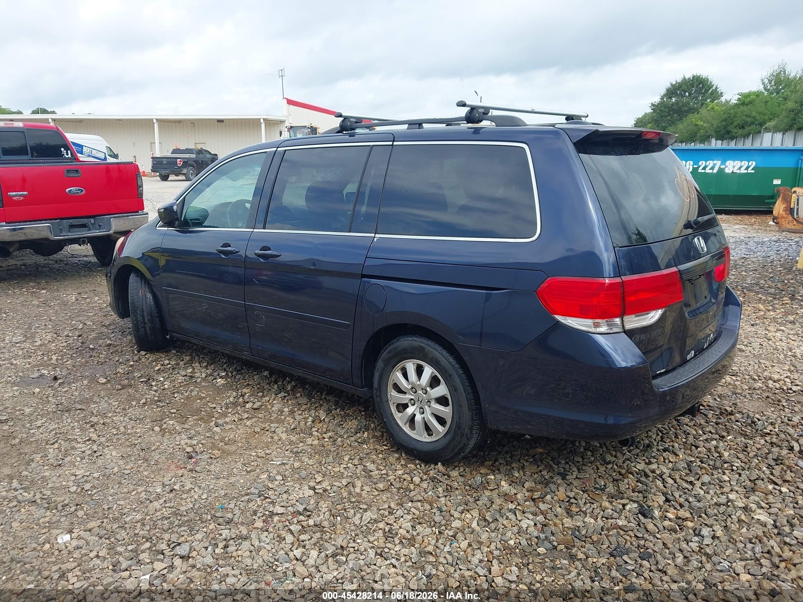 2008 Honda Odyssey Ex-l Blue vin: 5FNRL38618B037158