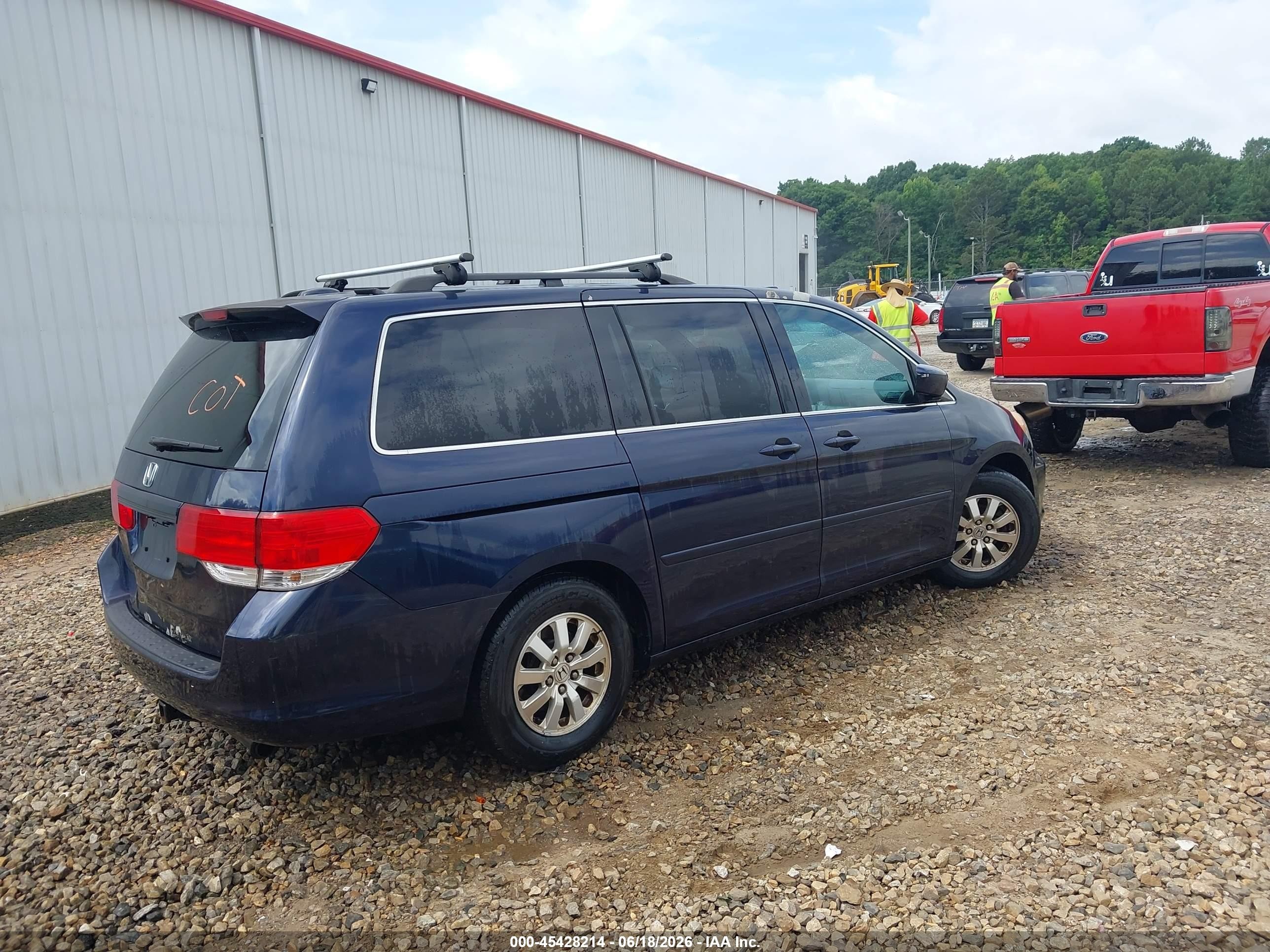 2008 Honda Odyssey Ex-l Blue vin: 5FNRL38618B037158