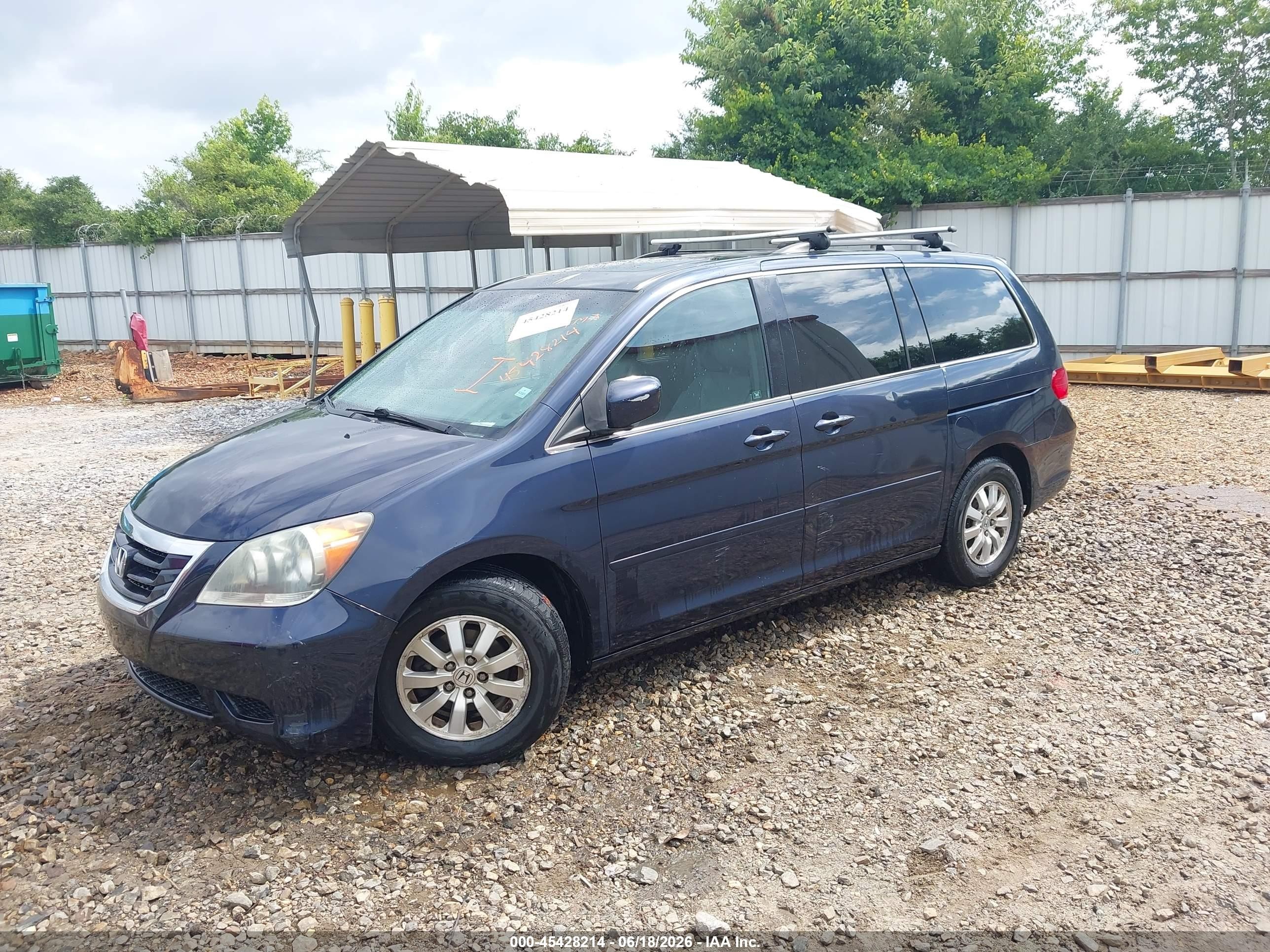 2008 Honda Odyssey Ex-l Blue vin: 5FNRL38618B037158