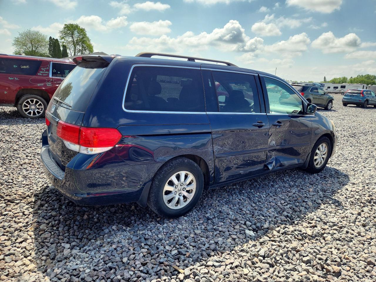 2009 Honda Odyssey Exl Blue vin: 5FNRL38619B040627