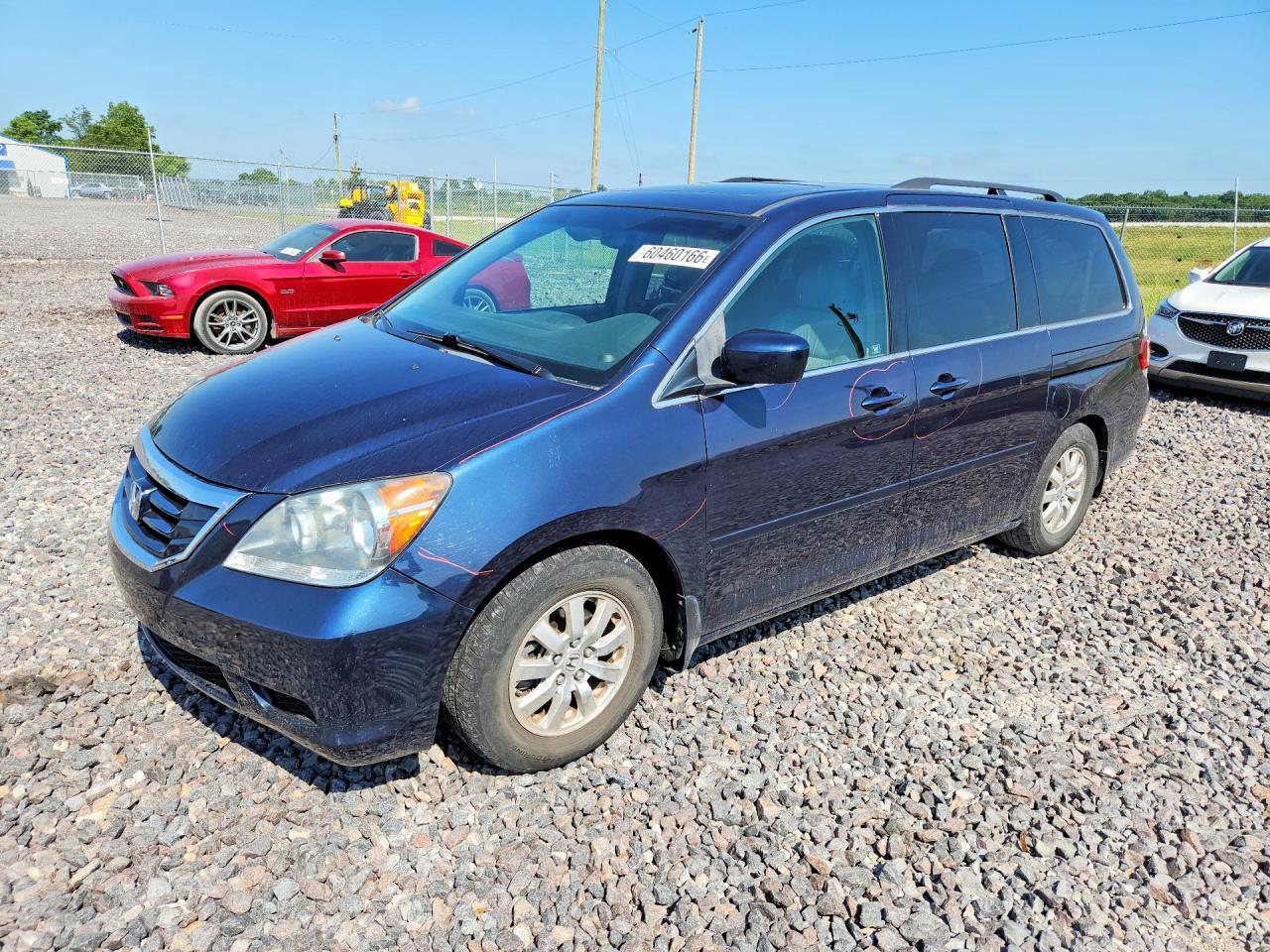2009 Honda Odyssey Exl Blue vin: 5FNRL38619B040627