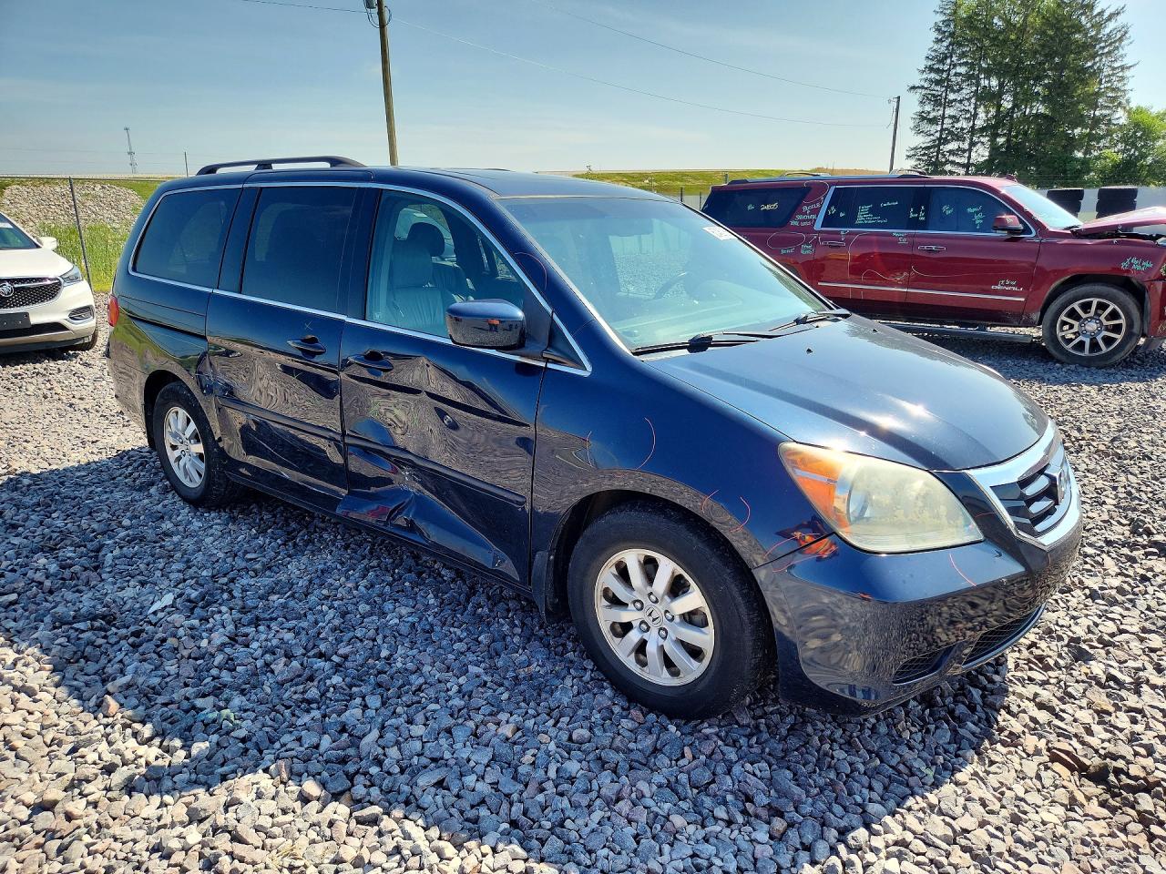 2009 Honda Odyssey Exl Blue vin: 5FNRL38619B040627