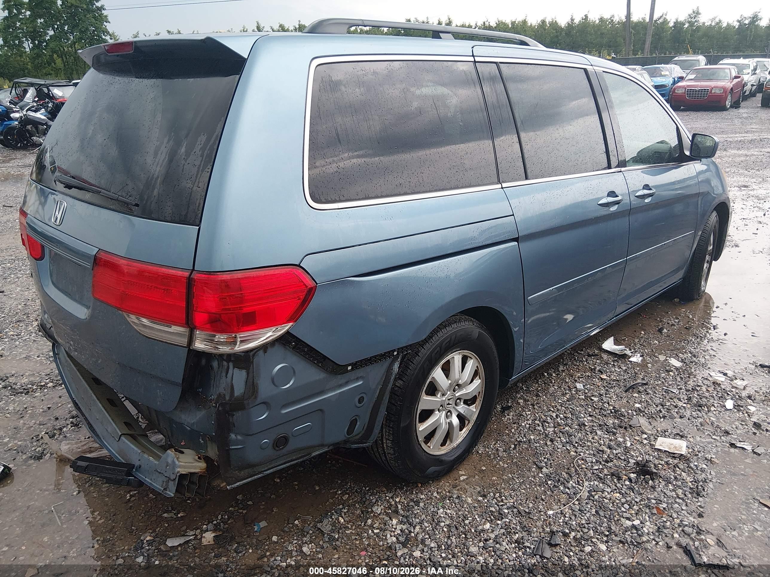 2009 Honda Odyssey Ex-l Blue vin: 5FNRL38619B041485
