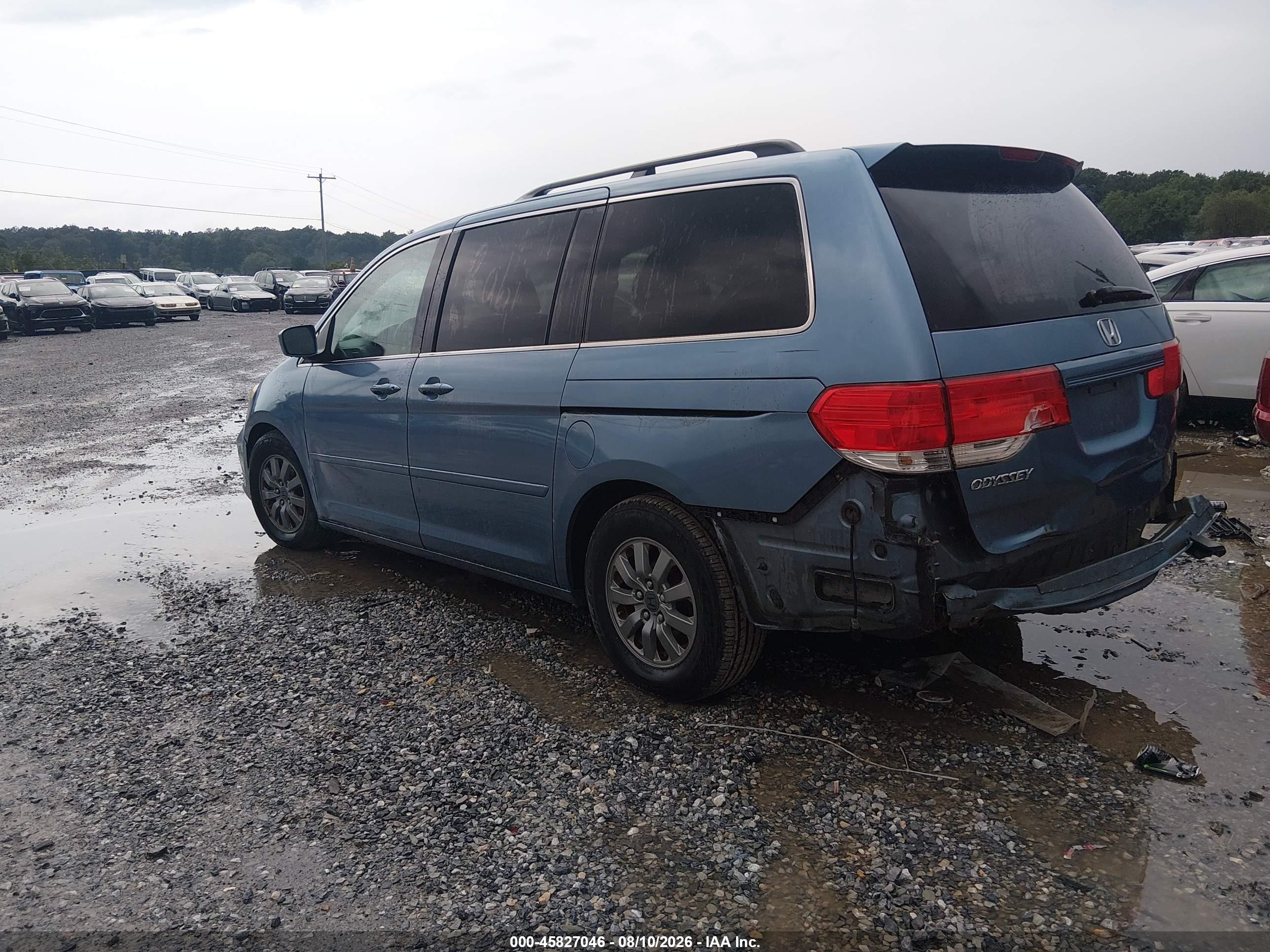2009 Honda Odyssey Ex-l Blue vin: 5FNRL38619B041485