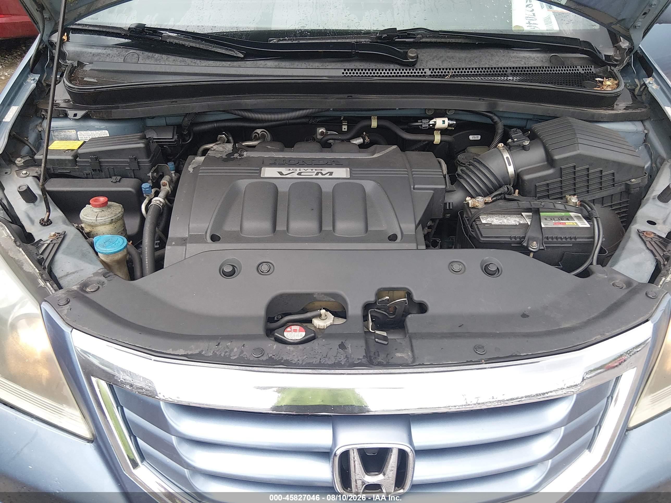 2009 Honda Odyssey Ex-l Blue vin: 5FNRL38619B041485