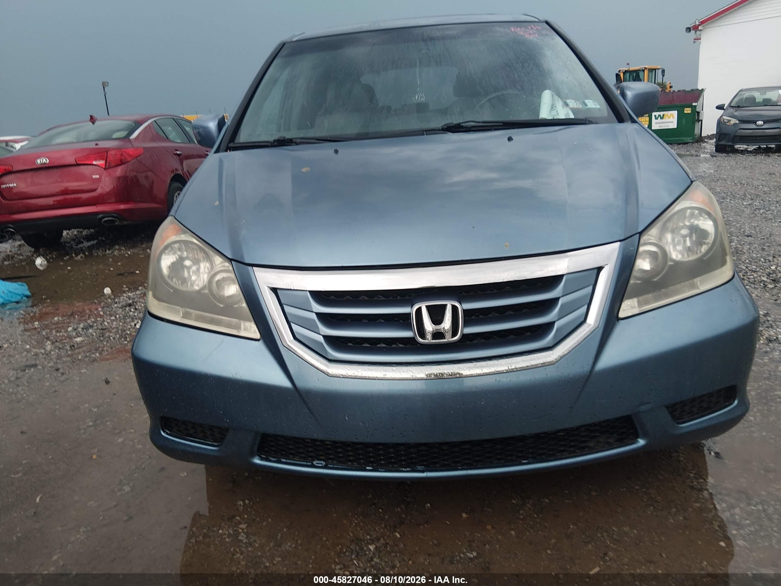 2009 Honda Odyssey Ex-l Blue vin: 5FNRL38619B041485