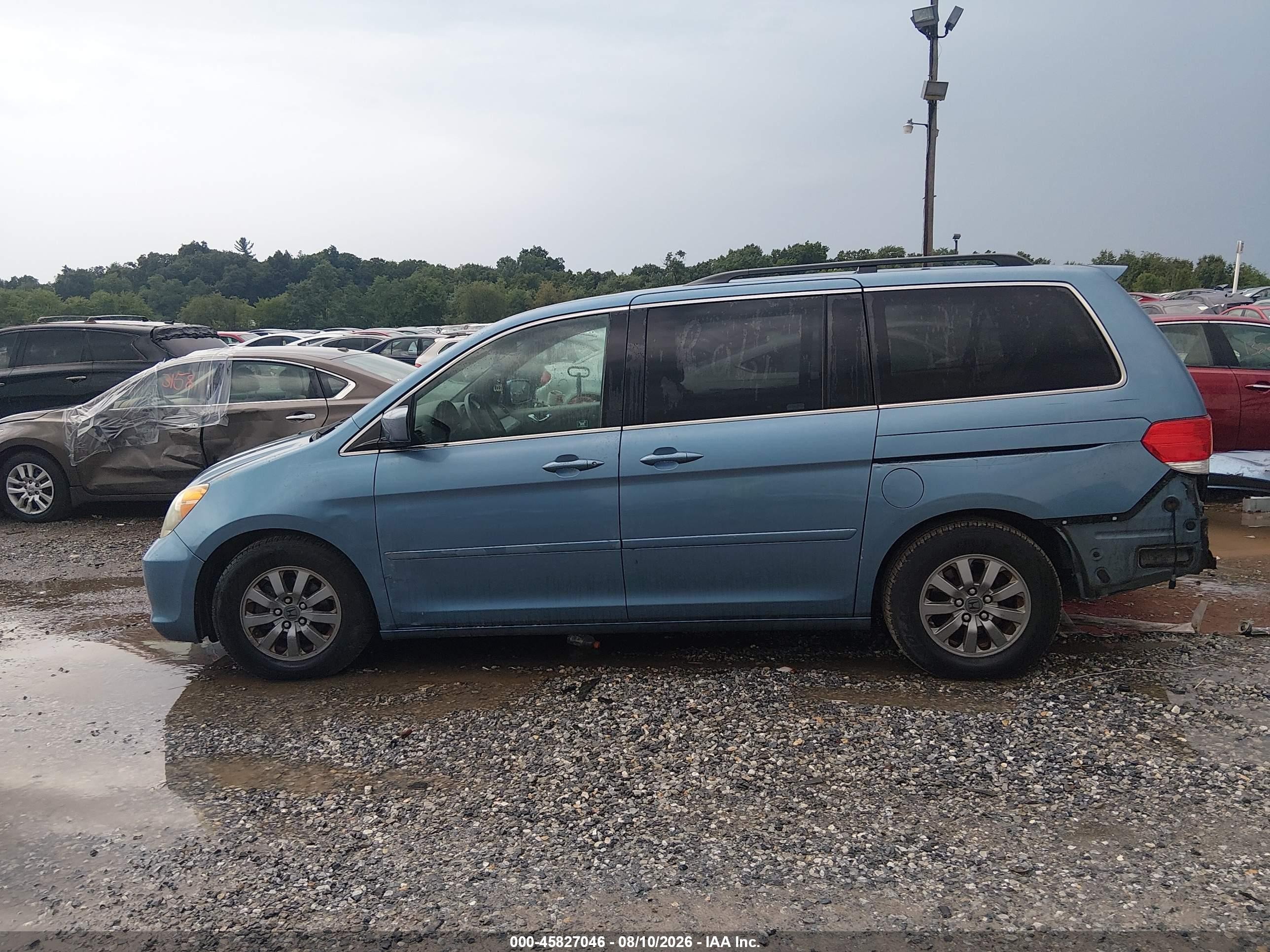 2009 Honda Odyssey Ex-l Blue vin: 5FNRL38619B041485