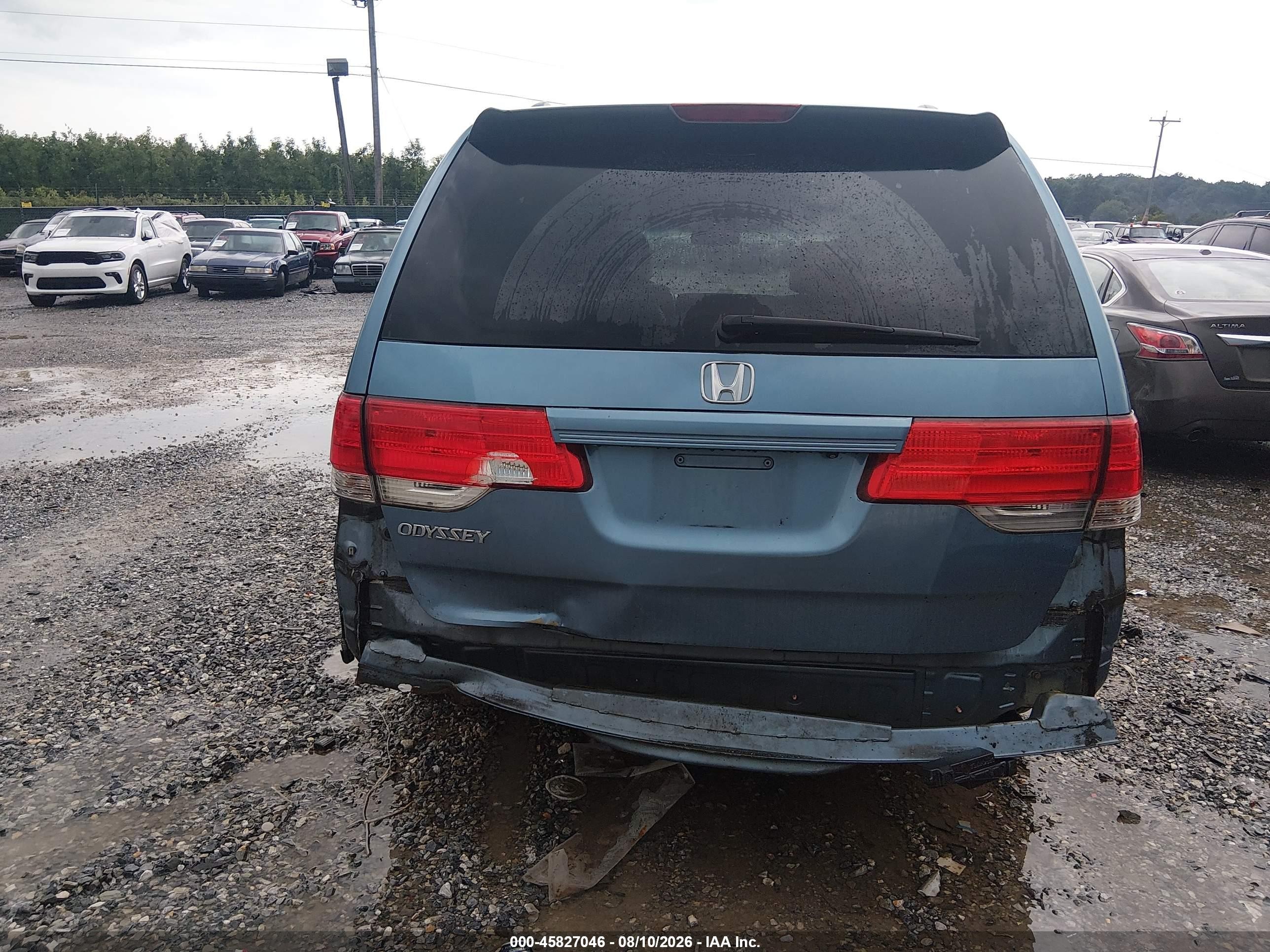 2009 Honda Odyssey Ex-l Blue vin: 5FNRL38619B041485