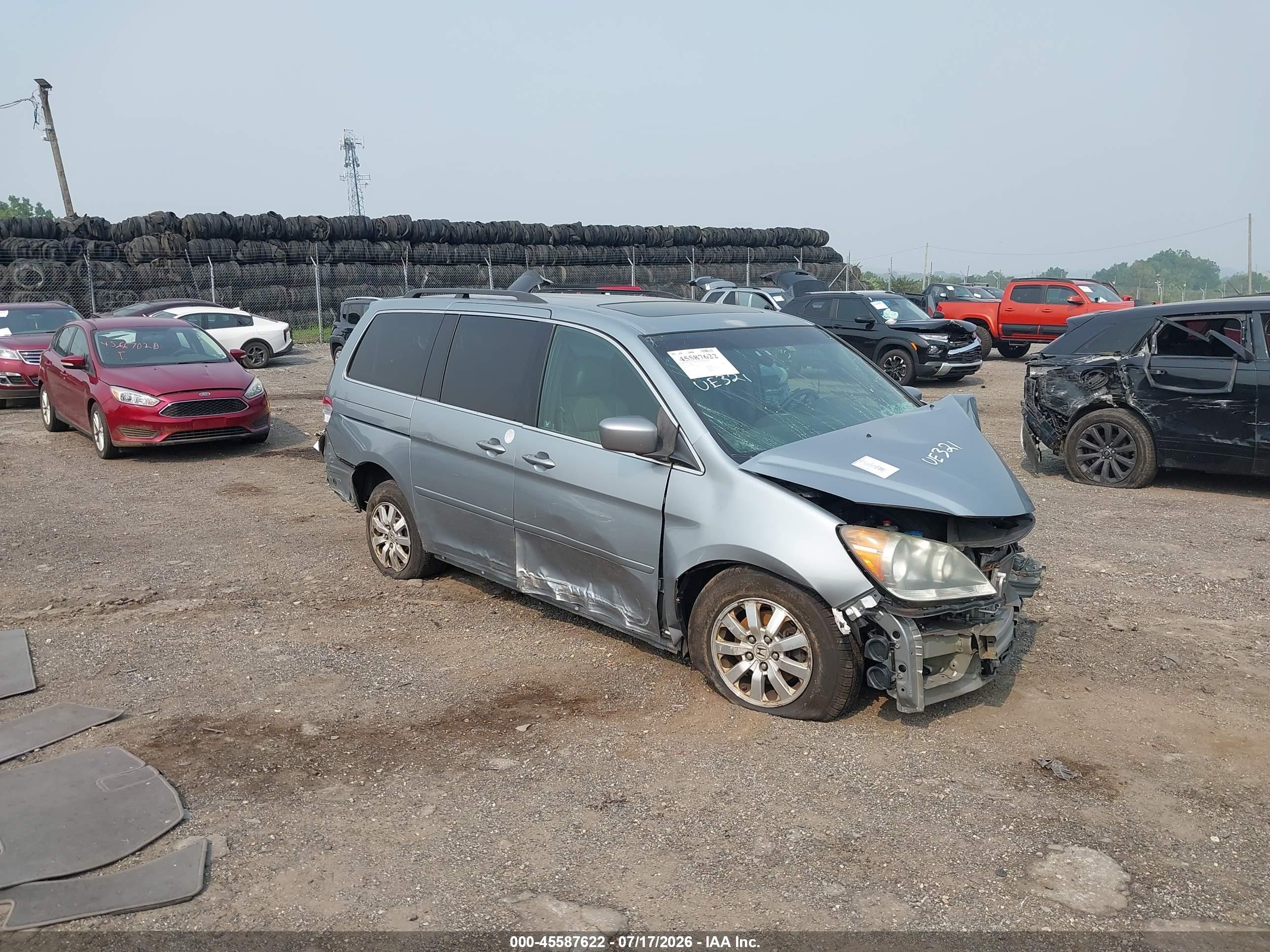 2009 Honda Odyssey Ex-l Silver vin: 5FNRL38619B042295